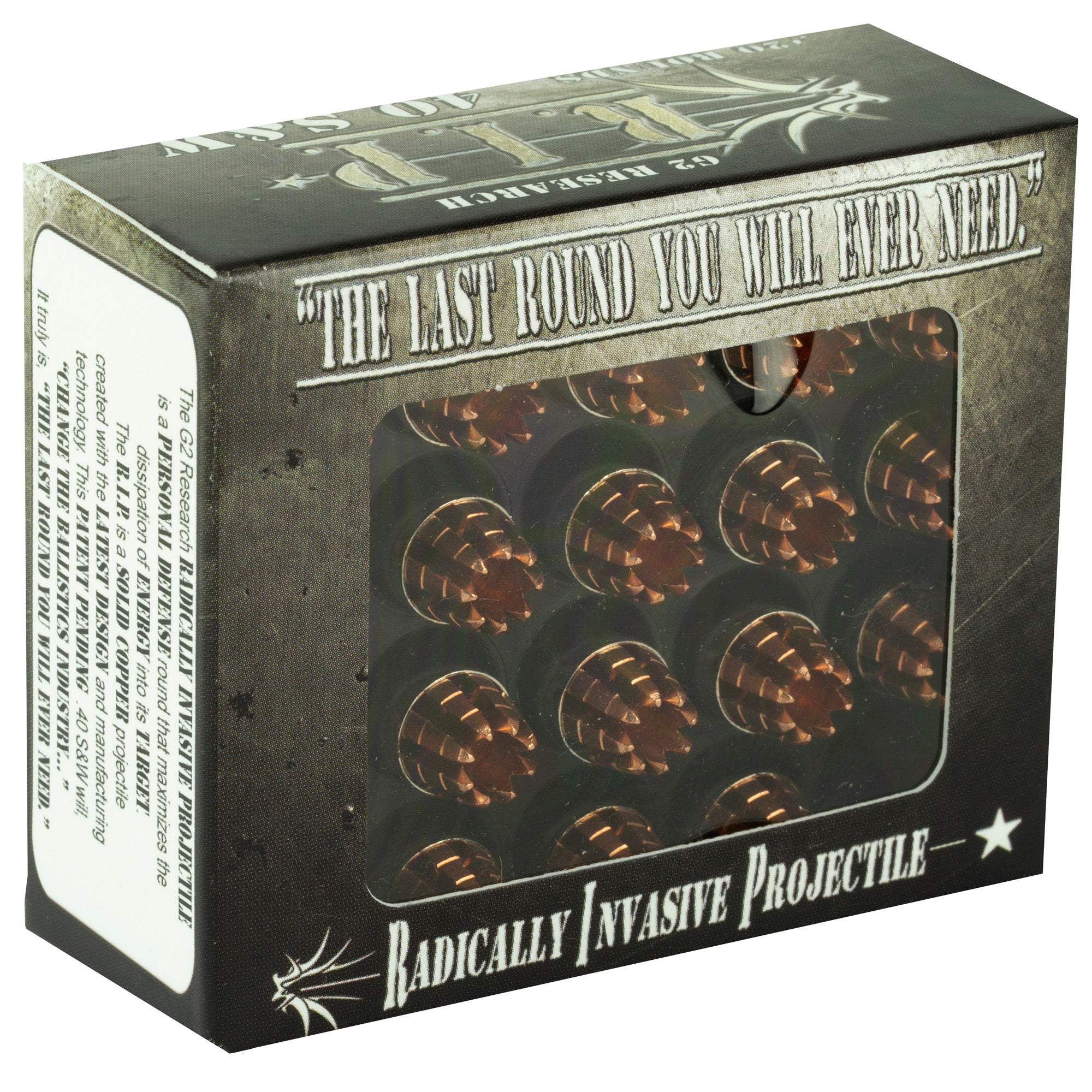 G2 Research G2R RIP 40 S&W 115-Grain Copper Ammunition, 20 R rounds per Box, 500 per Case