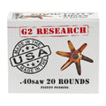 G2 Research Civic Duty 40 S&W 122-Grain Copper Self-Defense Ammunition (20/500 Box)
