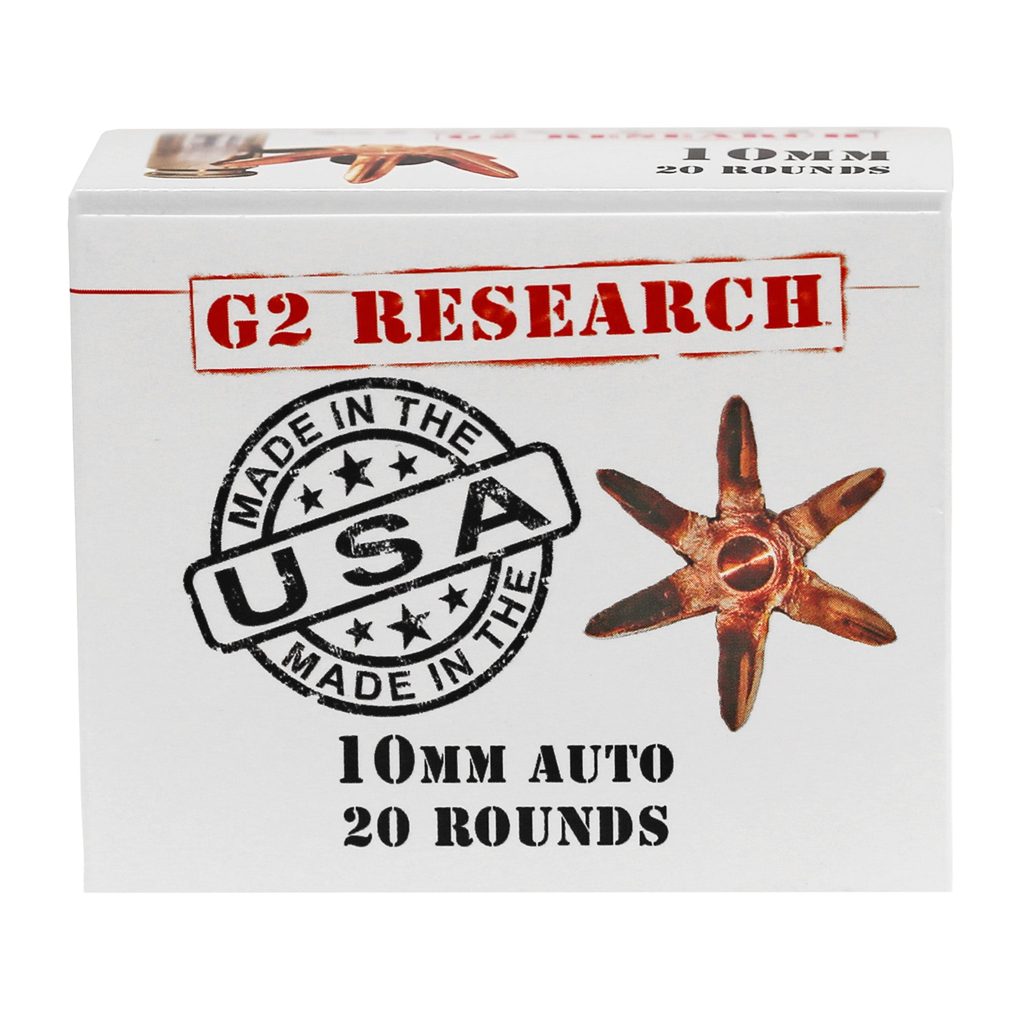 G2 Research Civic Duty 10mm 122 Grain Copper Self-Defense Ammunition (20 Rounds per Box)
