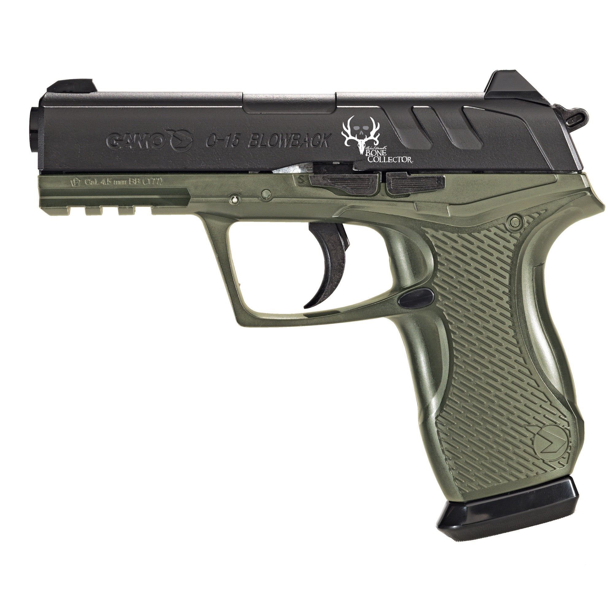 Gamo USA C-15 Bone Collector .177 Air Pistol – 430 FPS, Green