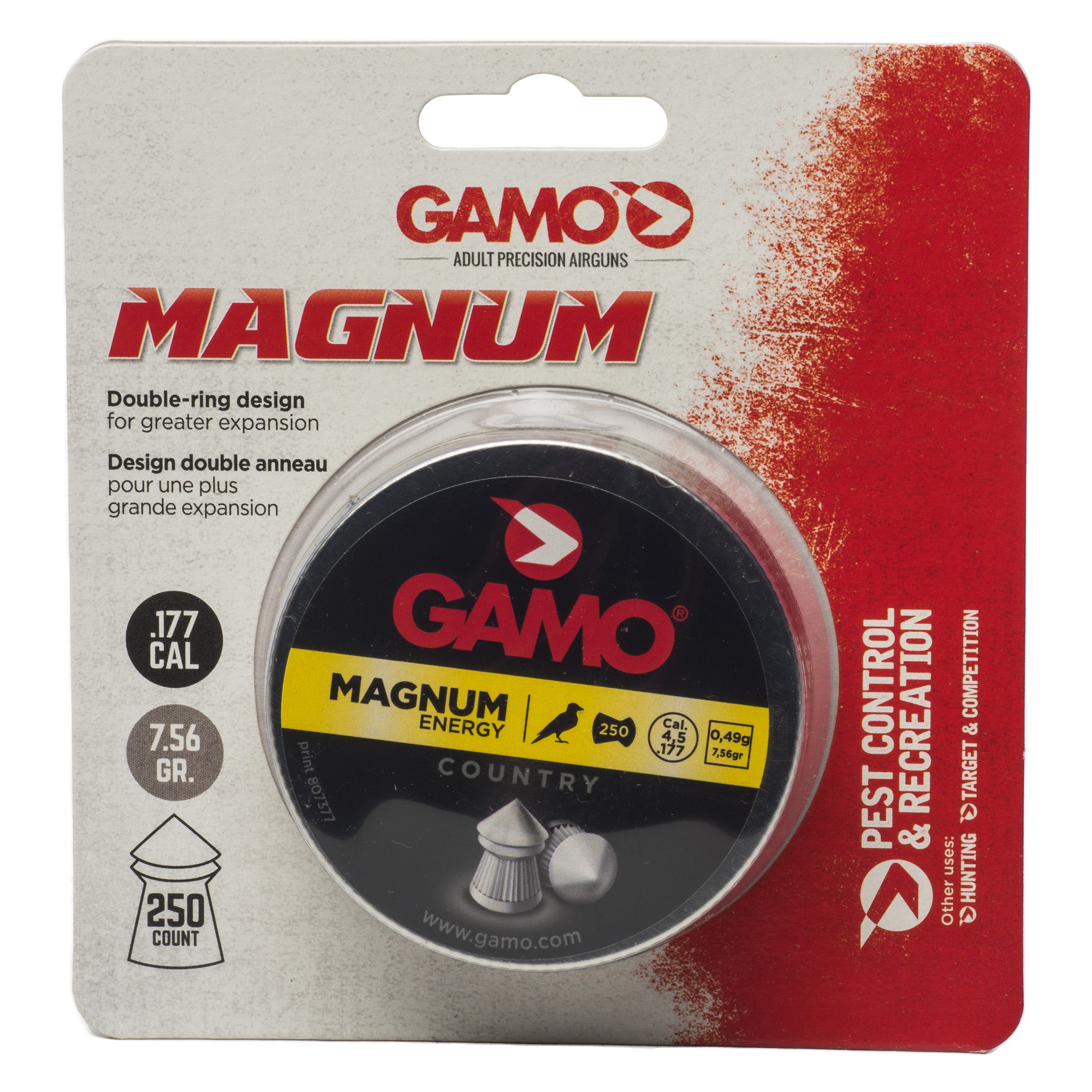 Gamo USA Magnum Spire Point .177 Pellets - 250 Count