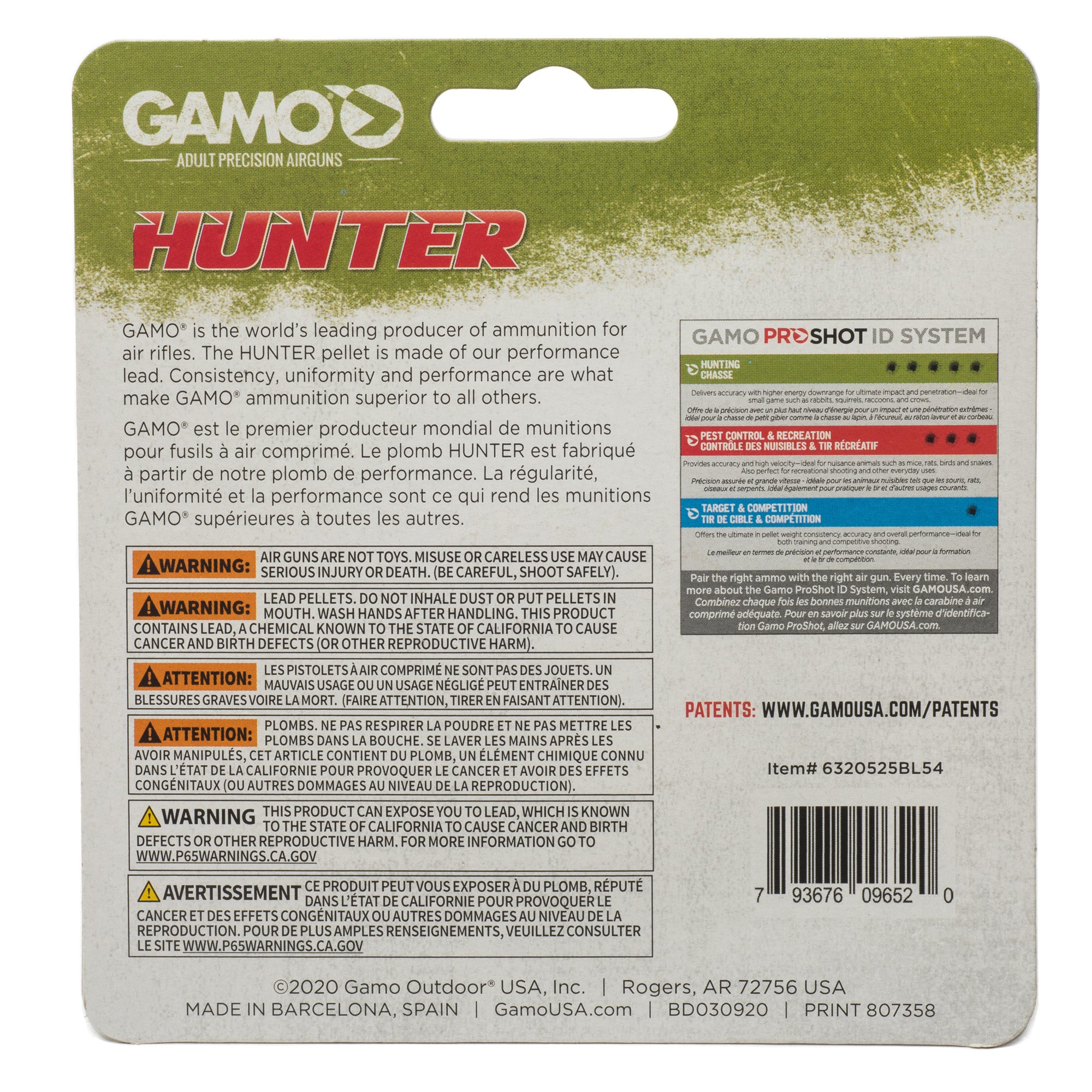 Gamo USA Hunter .22 Caliber Round Nose Pellets - 250 Count