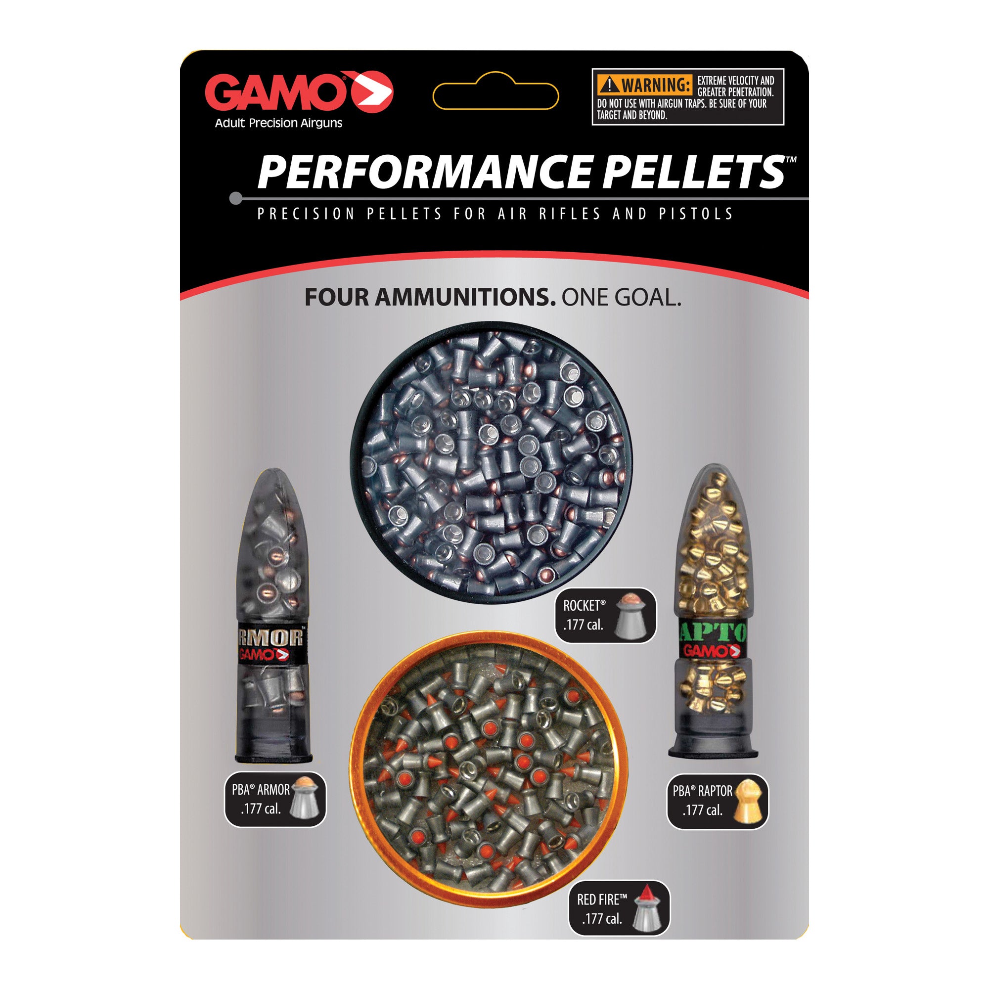 Gamo USA Combo Pack Performance .177 Pellets - Versatile Airgun Ammunition for Target Shooting and Hunting