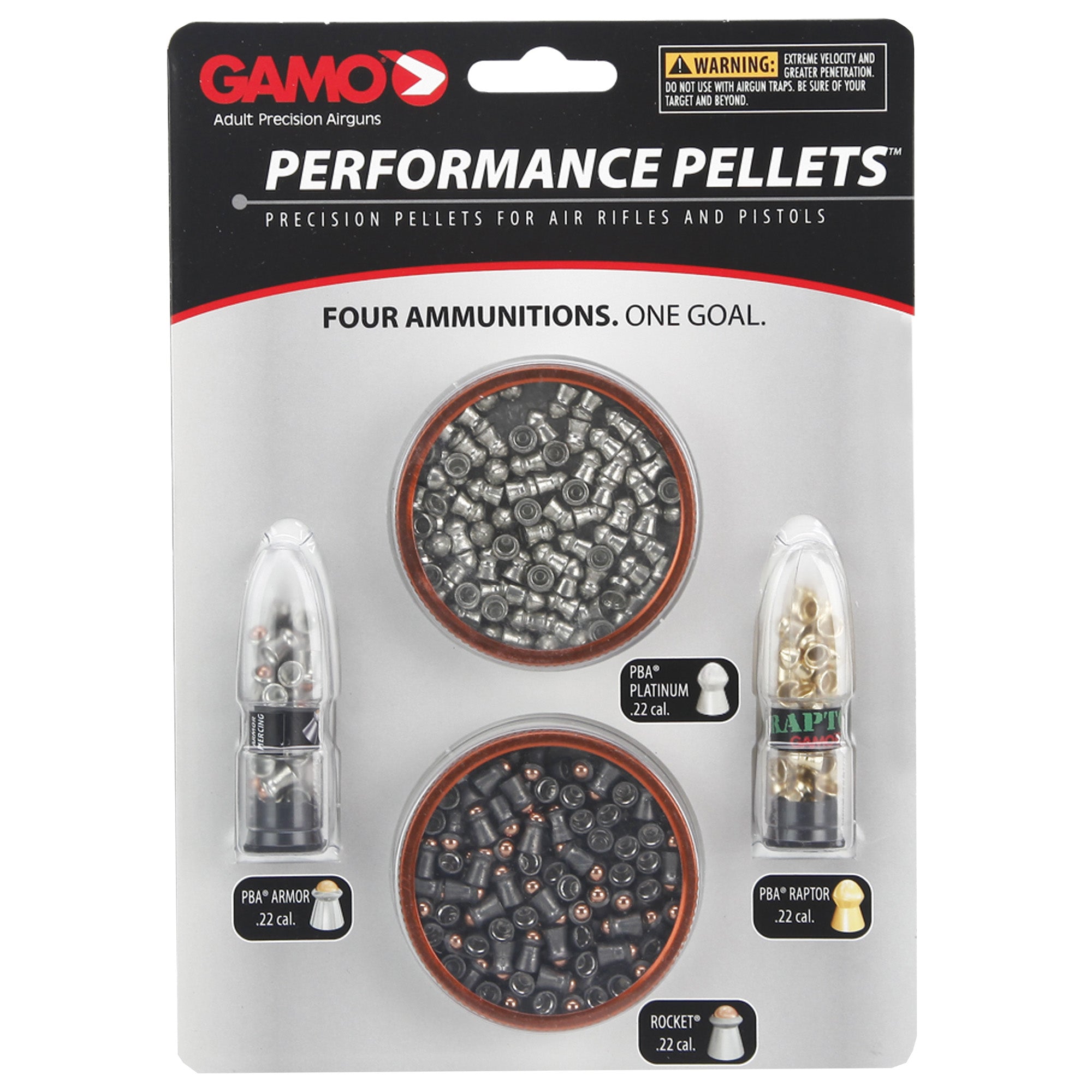 Gamo USA Combo Pack Performance Pellets for .22 Caliber Airguns
