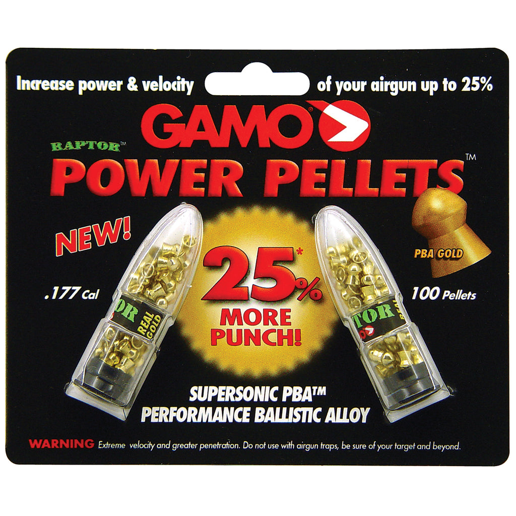 Gamo USA RAPTOR PBA .177 Pellets - Gold, 100 Pack