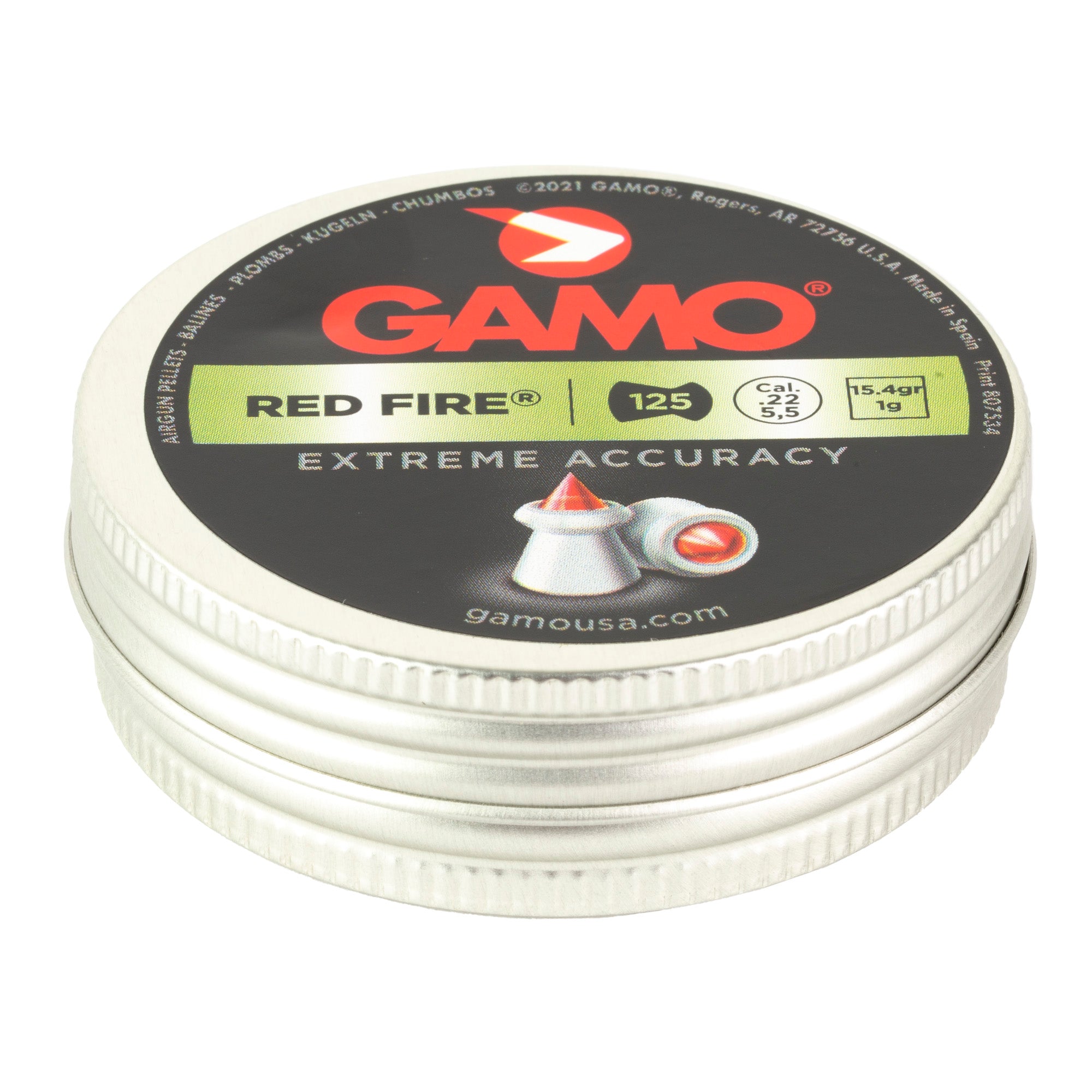 Gamo USA Red Fire .22 Pellets – High-Impact Hunting Pellets for Small Game and Pest Control