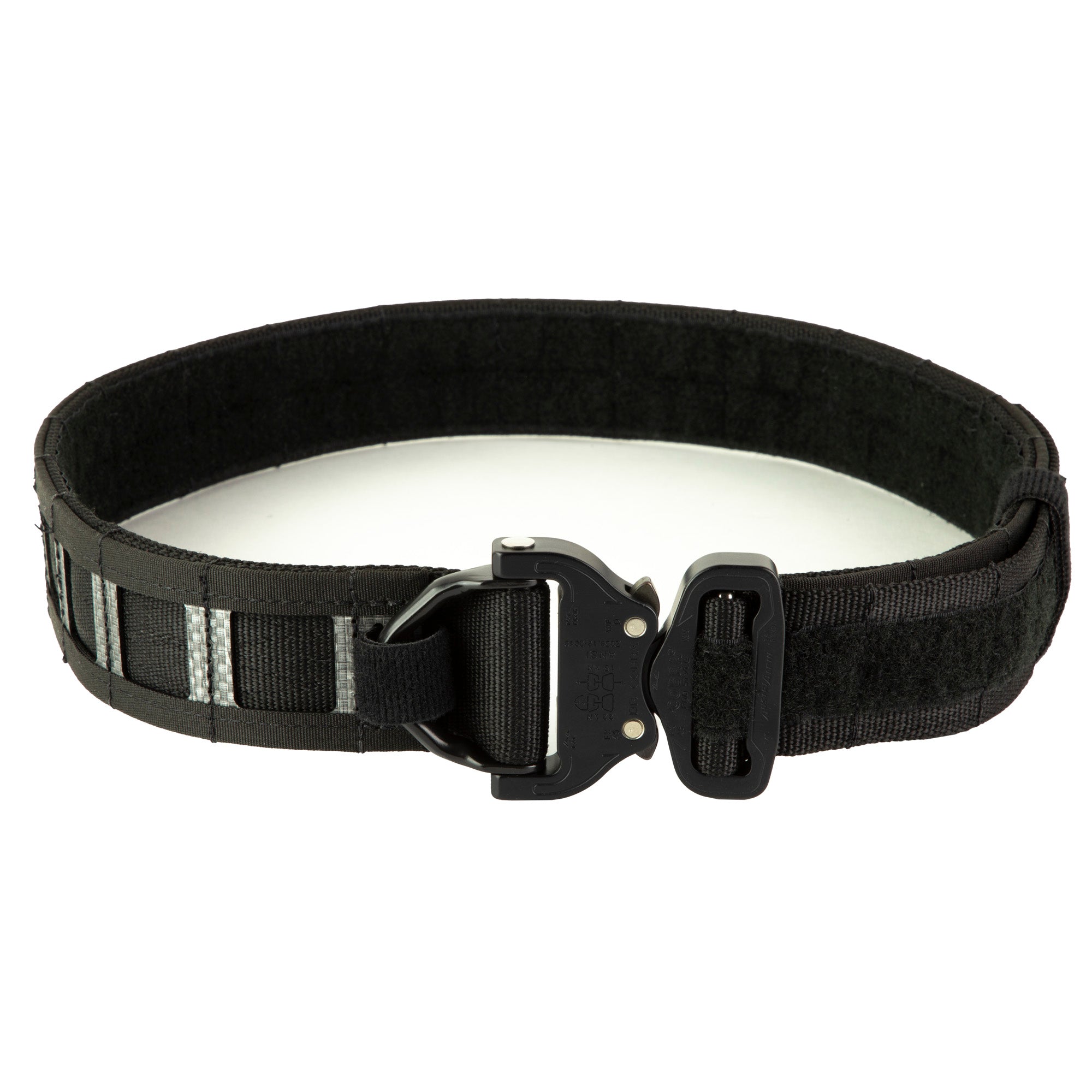 GBRS Group Assaulter Belt System V3 in Medium Black – Lightweight Tactical Nylon Belt with PALS Webbing and Cobra Buckle