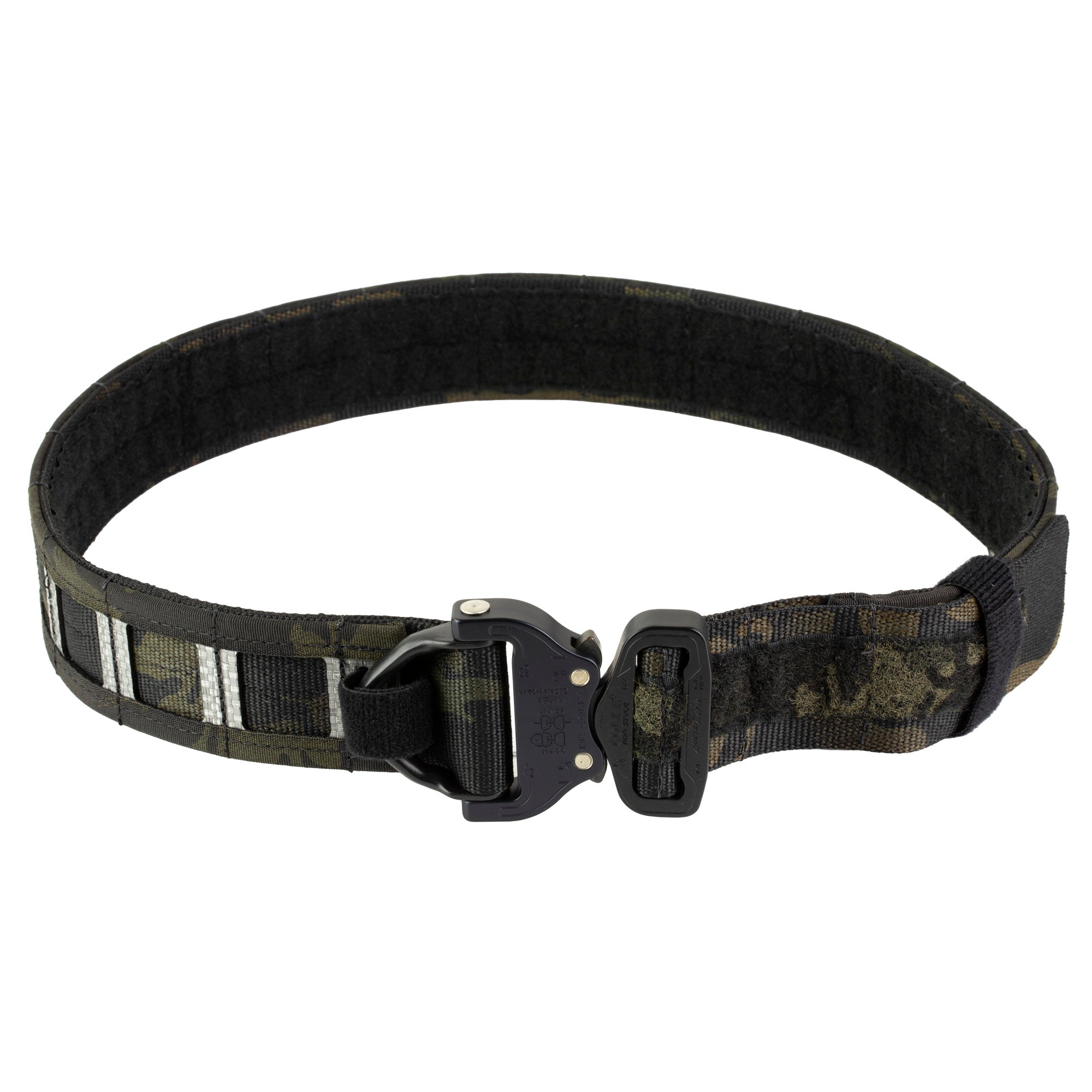 GBRS Group Assaulter Belt System V3 in MultiCam Black - Modular Tactical Nylon Belt with PALS Webbing and Cobra Buckle