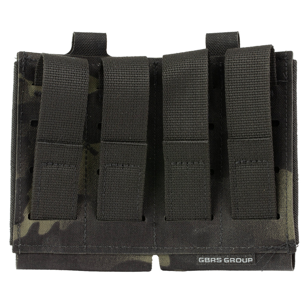 GBRS Group Double Rifle Magazine Pouch MCB – Versatile & Collapsible MultiCam Black Gear