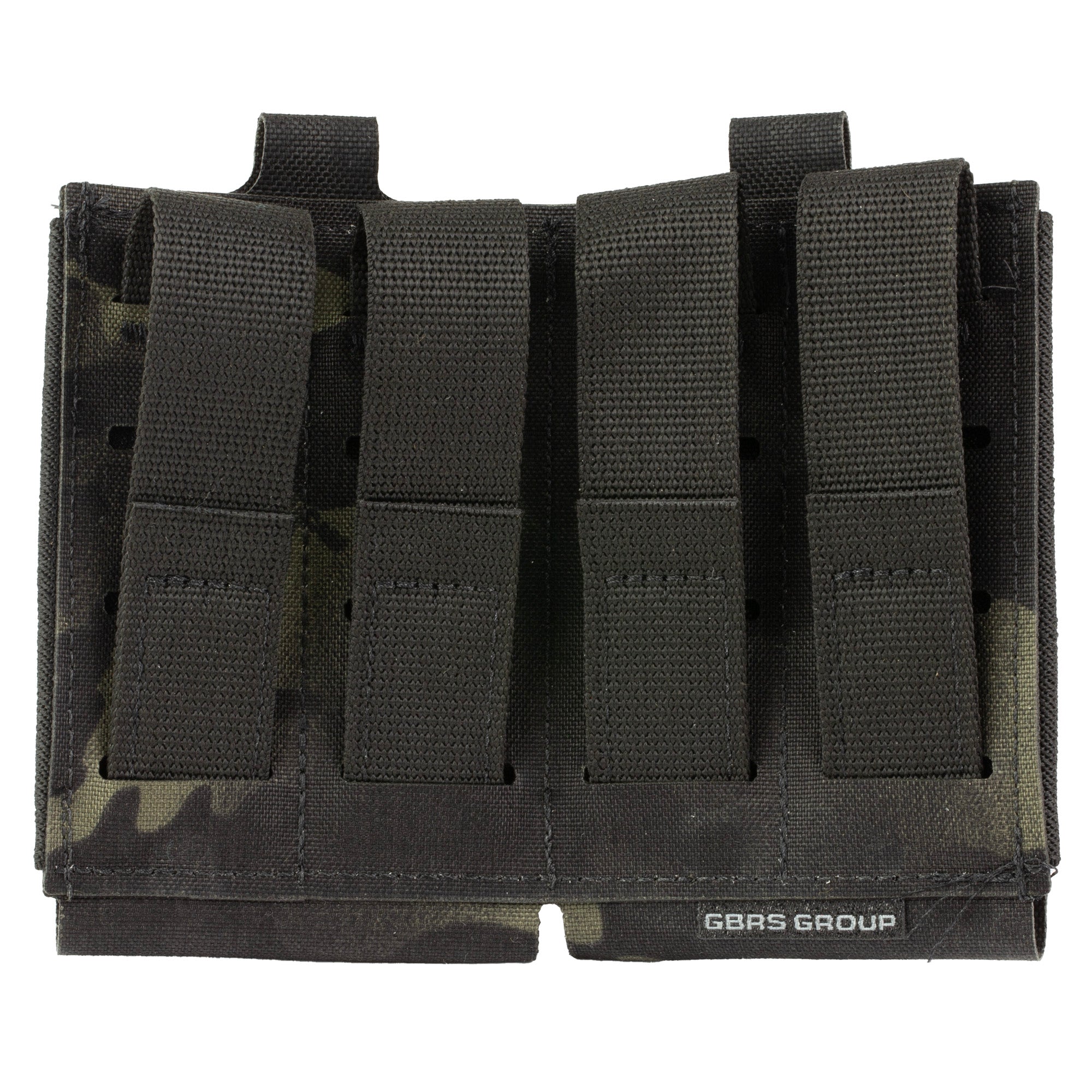 GBRS Group Double Rifle Magazine Pouch MCB – Versatile & Collapsible MultiCam Black Gear