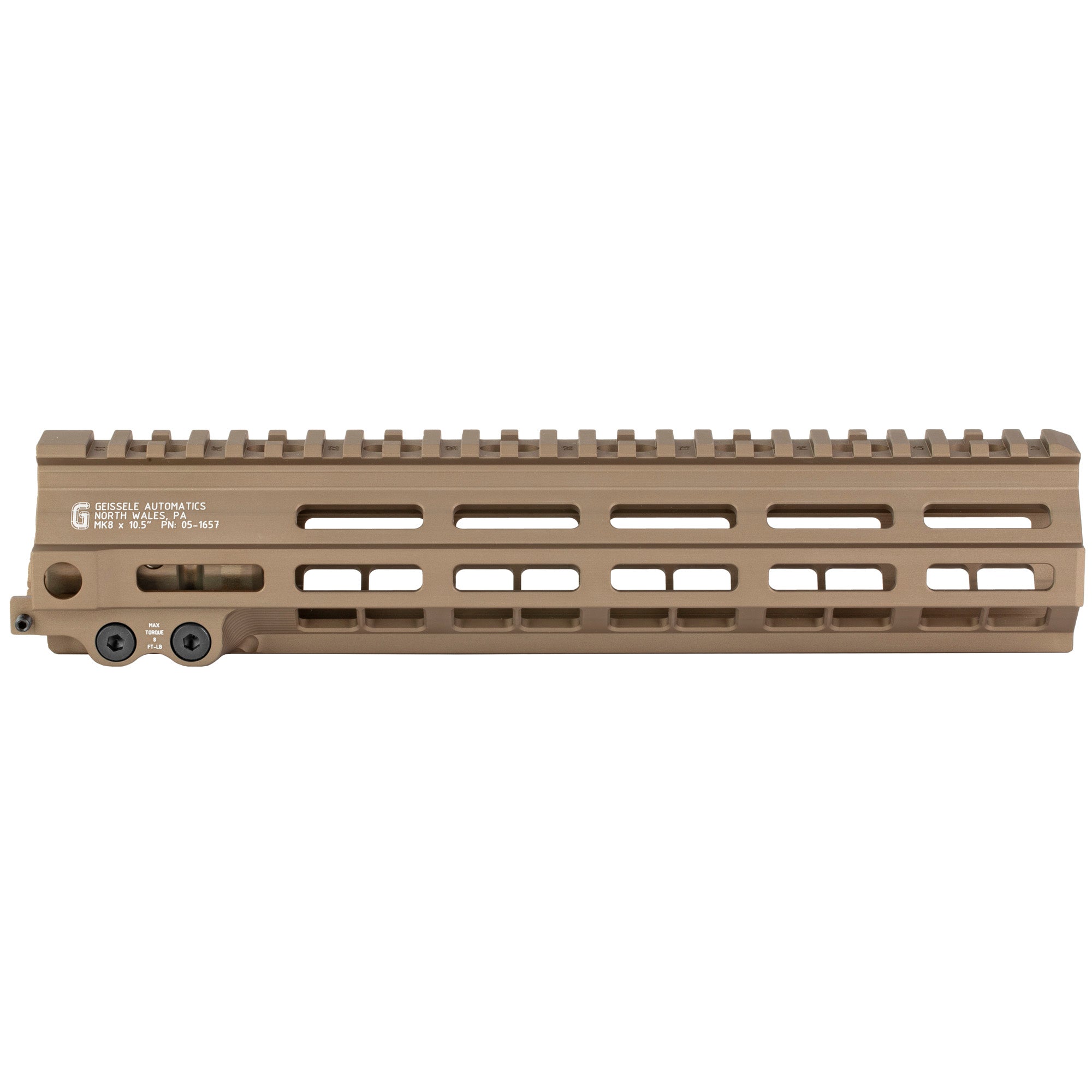 Geissele Automatics MK8 DDC Super Modular Handguard for AR-15, 10.5 inches, Desert Tan