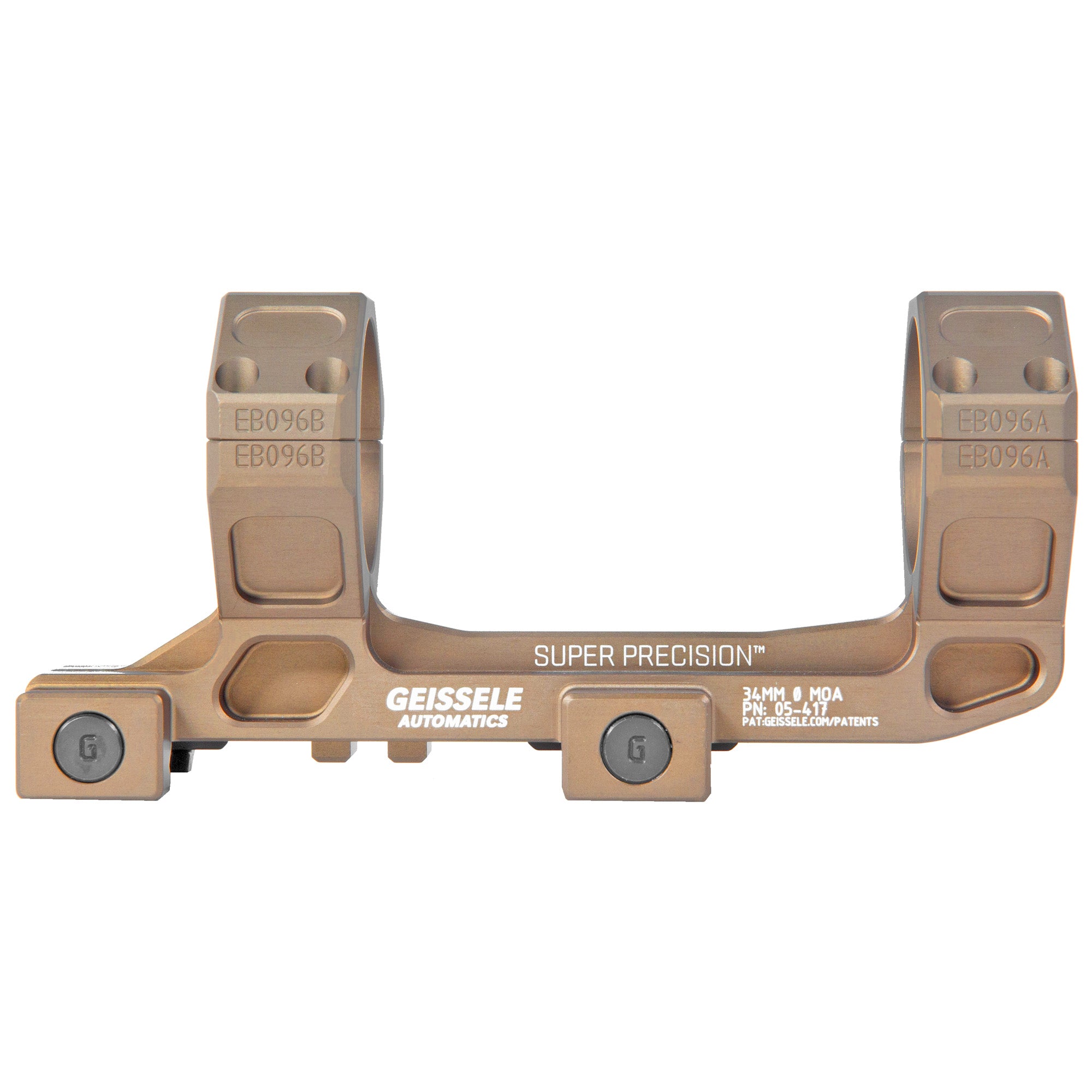 Geissele Automatics Super Precision 34mm Desert Tan Scope Mount (Part No. 05-417S)