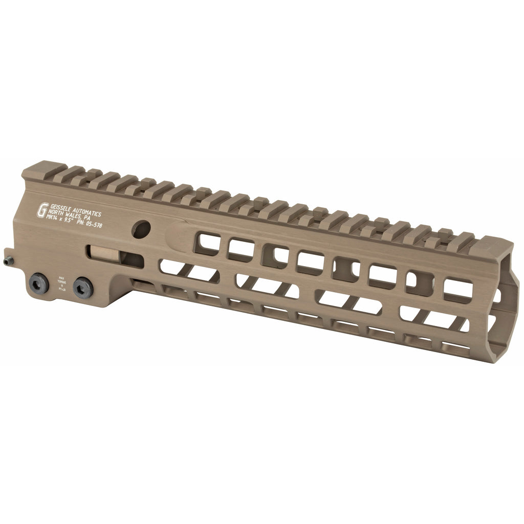 Geissele Automatics MK14 Super Modular Rail Handguard in Desert Tan - 9.3 Inch M-LOK Compatible