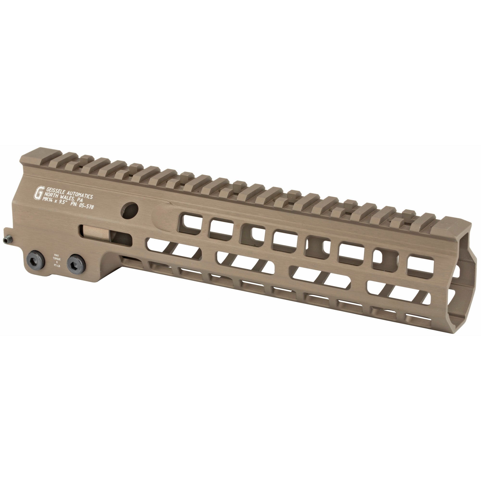 Geissele Automatics MK14 Super Modular Rail Handguard in Desert Tan - 9.3 Inch M-LOK Compatible