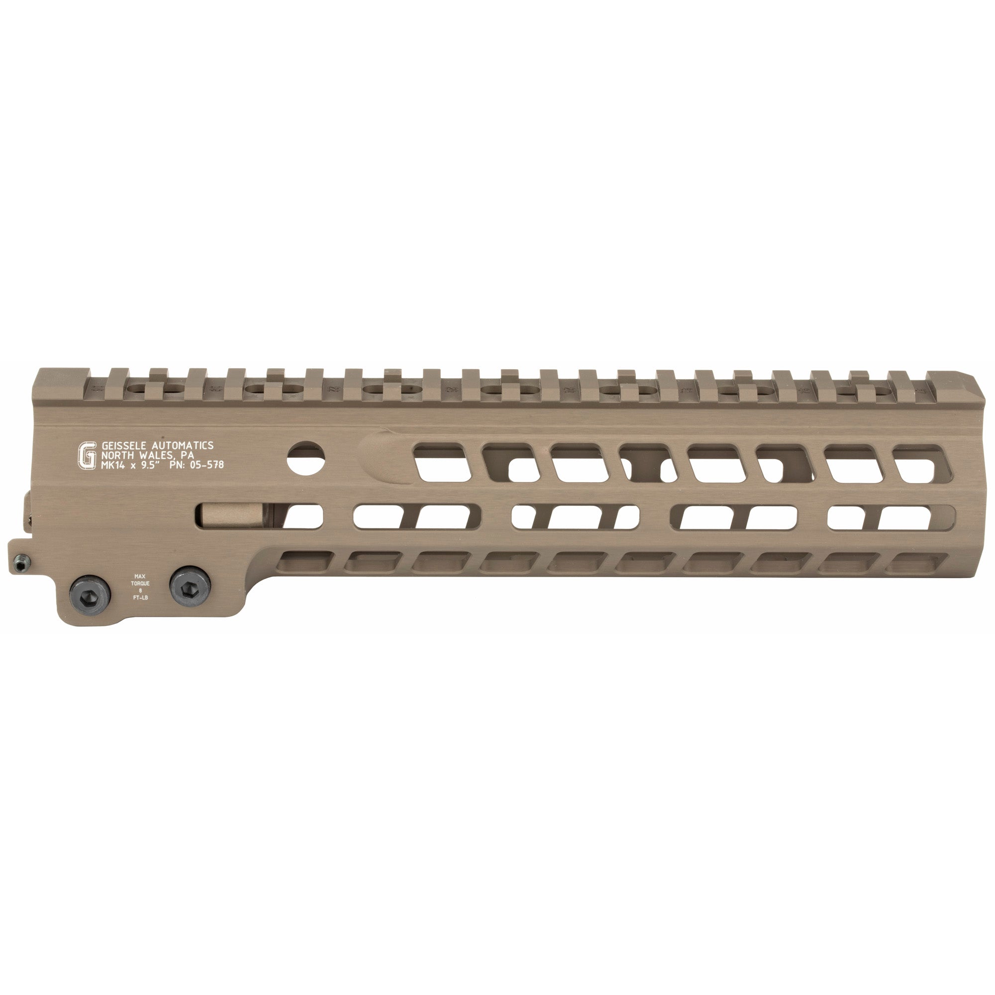 Geissele Automatics MK14 Super Modular Rail Handguard in Desert Tan - 9.3 Inch M-LOK Compatible