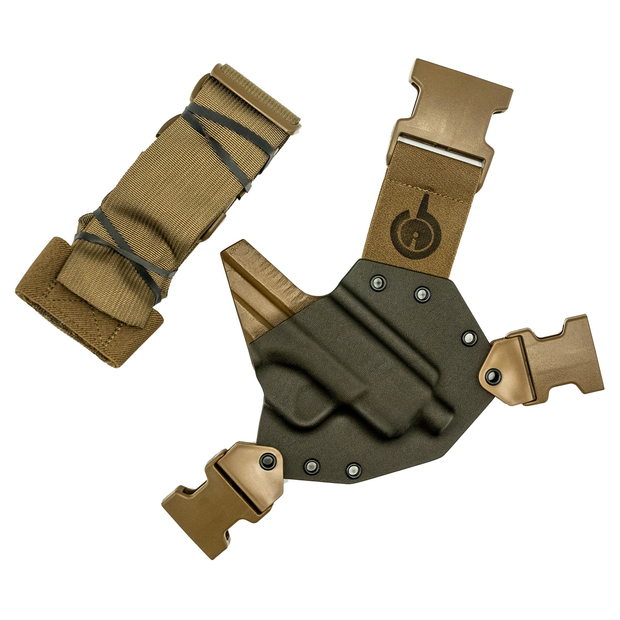 GunfightersINC Kenai Chest Holster for Right Hand - Gray Kydex and Nylon Carry Solution