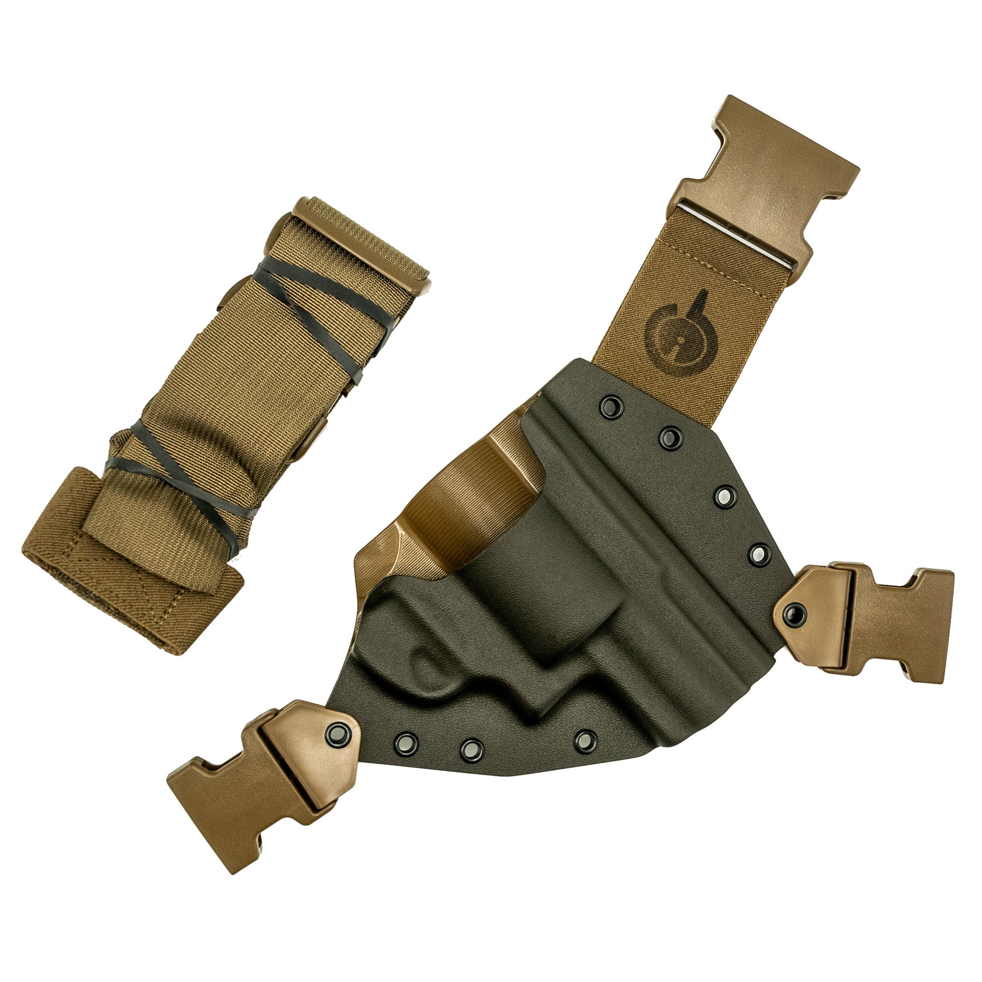 GunfightersINC Kenai Chest Holster for Right Hand Carry - Gray Kydex and Nylon Design