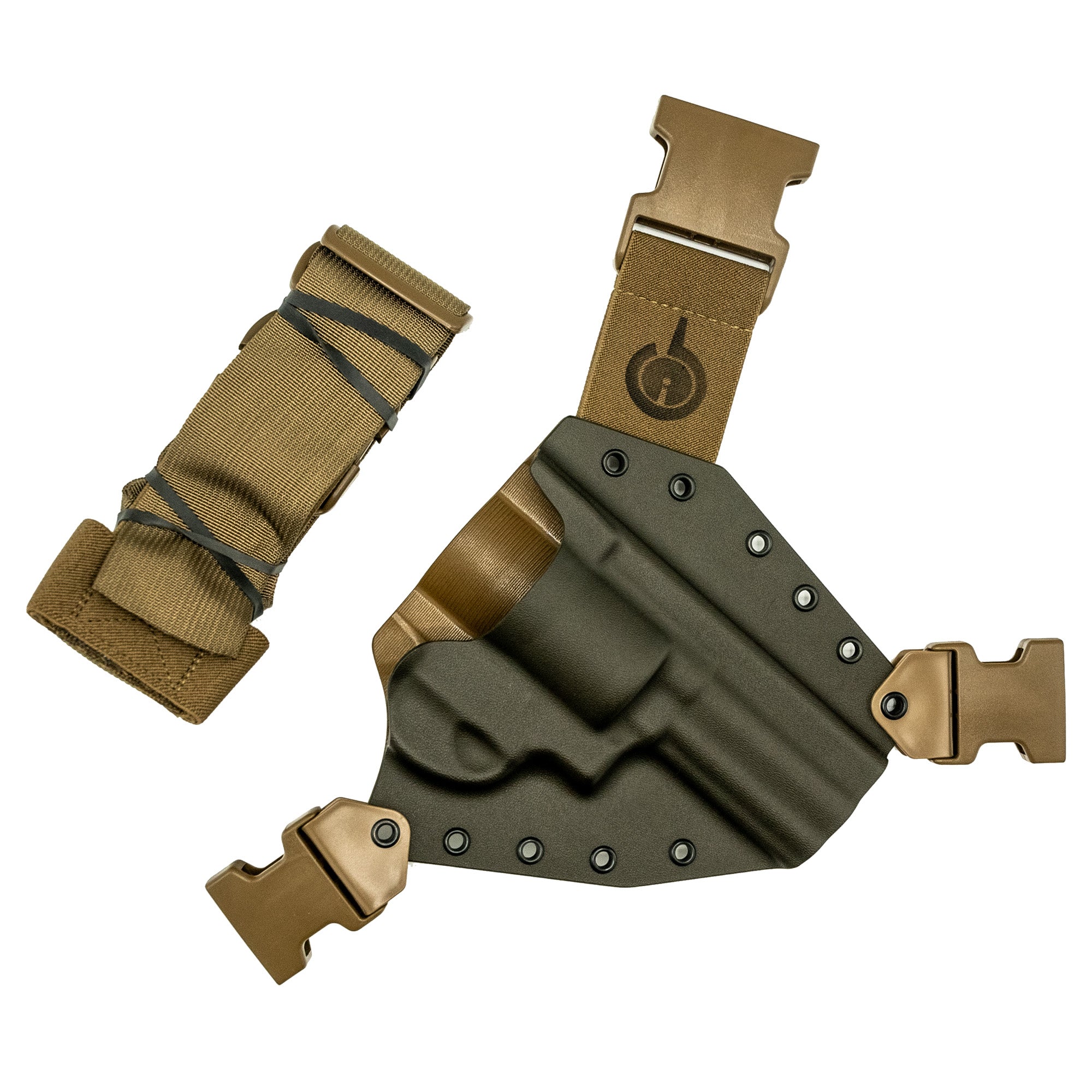 GunfightersINC Kenai Chest Holster for Right Hand - Kydex and Nylon, Gray