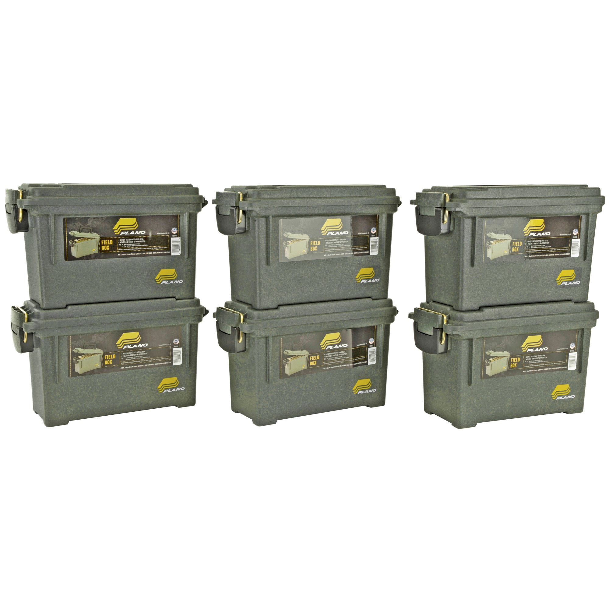 Plano Element Prf Ammo Box Olive Drab Green 6-Pack – Secure Storage for Firearms and Ammunition