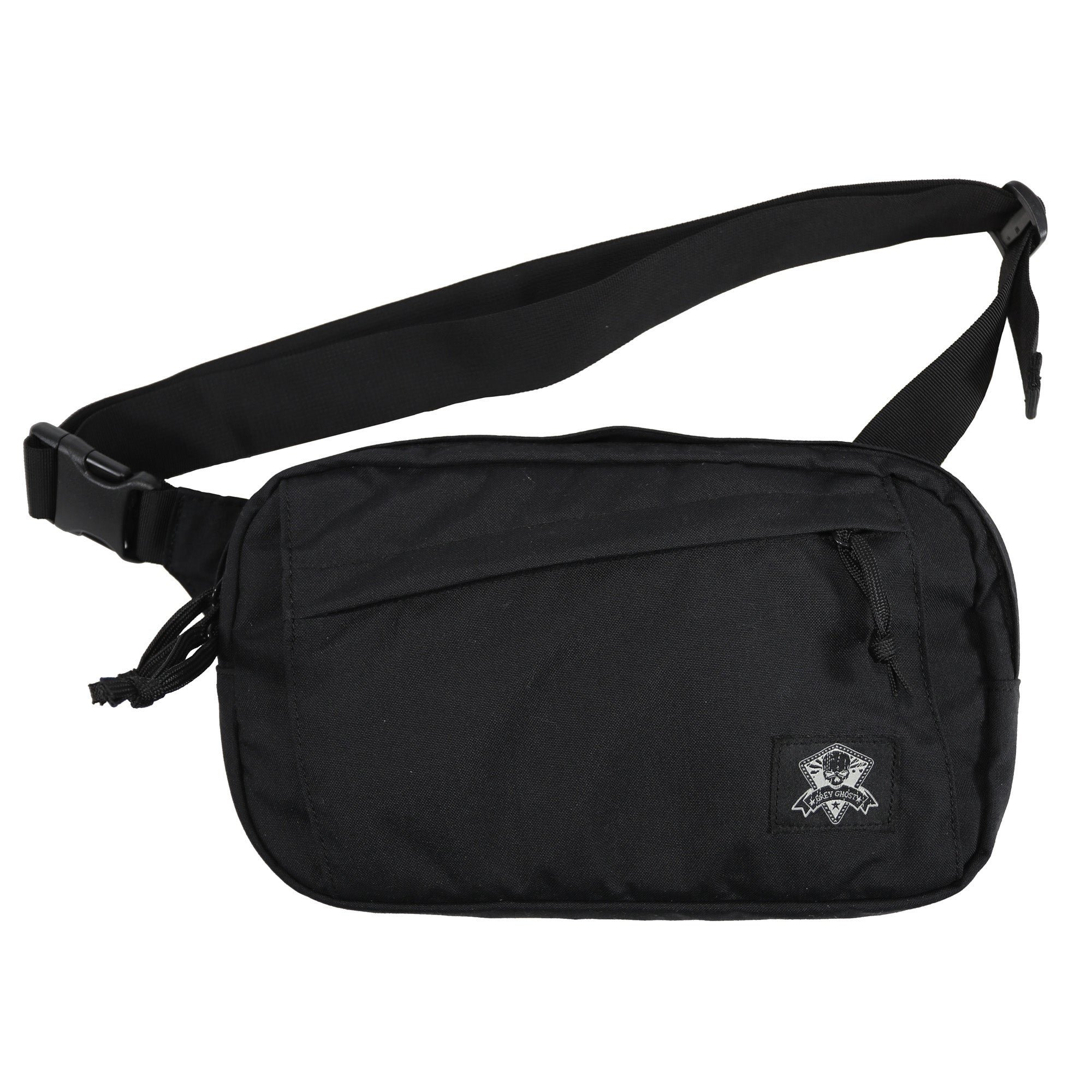 Grey Ghost Gear GGG Crossbody Pack Black – Versatile EDC Fanny Pack with Holster Compatibility