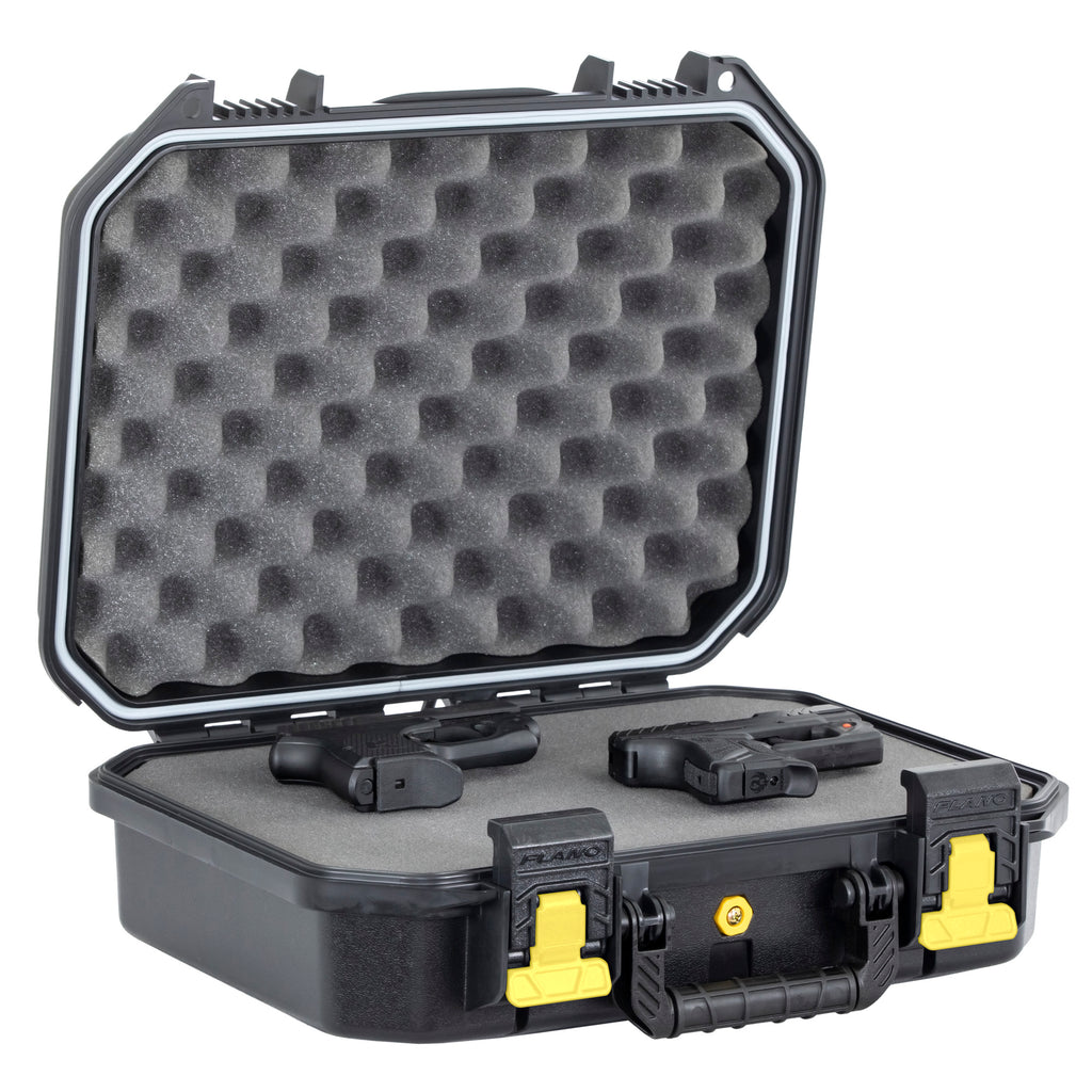 Plano All Weather 2 Pistol Case - Black, Waterproof Plastic Storage Solution