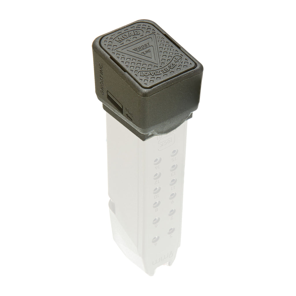 Ghost Inc. Mother of All Baseplates (MOAB) +4 for Glock 19 - Concealed Carry Magazine Extension in Black