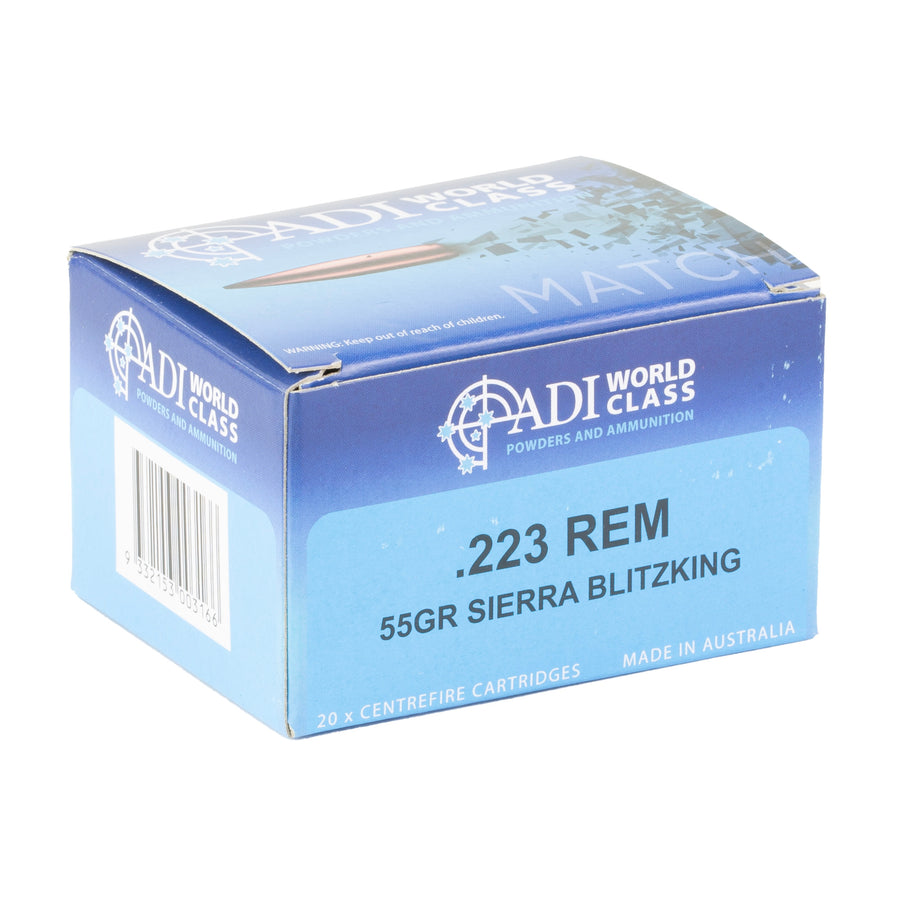 ADI World Class Ammunition 223 Remington 55 Grain Match Boat Tail