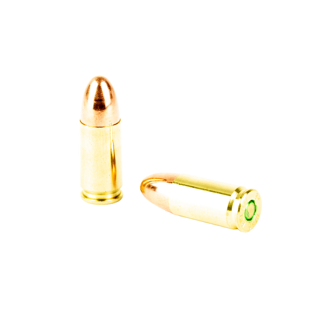 Belom 9mm 124 Grain Full Metal Jacket Brass Ammunition (50 Rounds per Box, 1000 per Case)
