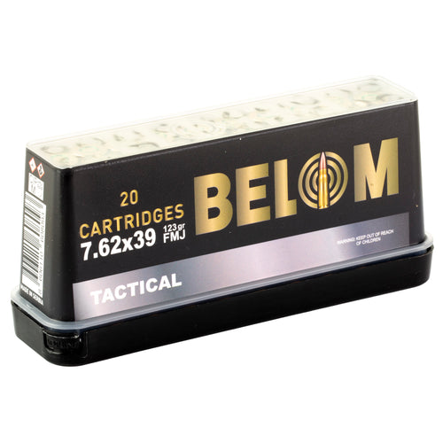 Belom 7.62x39mm Brass Ammunition 123 Grain Full Metal Jacket (20 Rounds per Box)