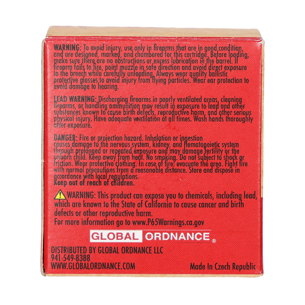 Global Ordnance GO 5.45x39mm 55GR FMJ Brass Ammunition - 30 Rounds Per Box, 1350 Rounds Per Case