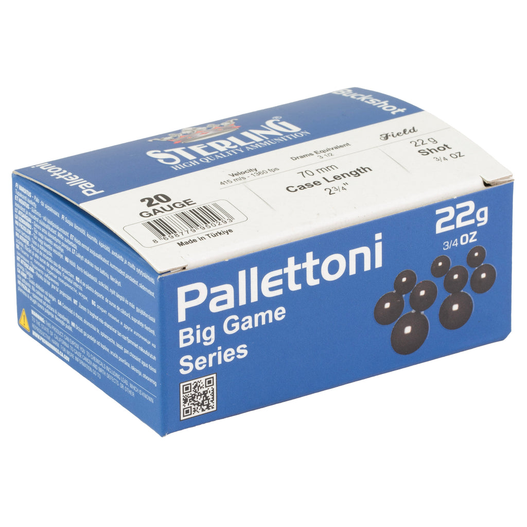 Sterling Big Game Series 20 Gauge 2.75-inch Buckshot Ammunition, 00 Buck - 10 Rounds per Box