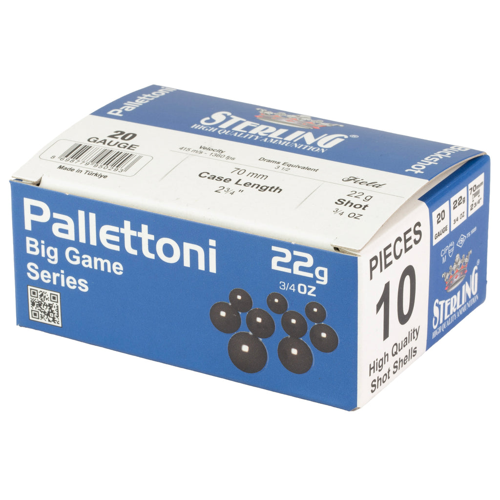Sterling Big Game Series 20 Gauge 2.75-inch Buckshot Ammunition, 00 Buck - 10 Rounds per Box