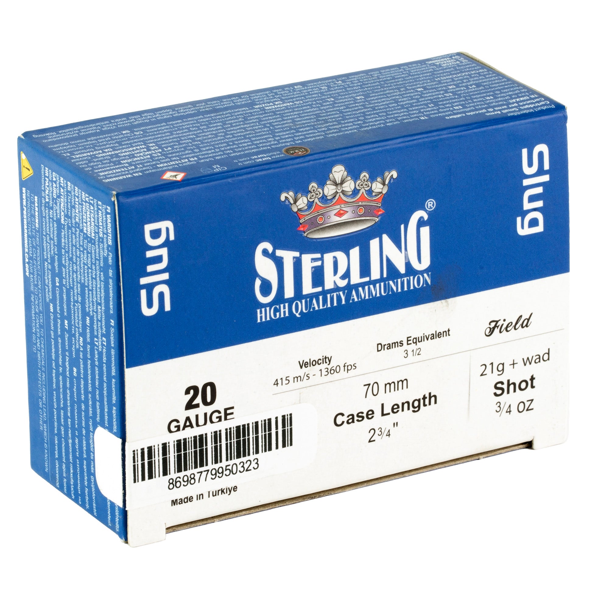 Sterling Big Game Series 20 Gauge Slug Shots – 7/8 oz, 10 per Box