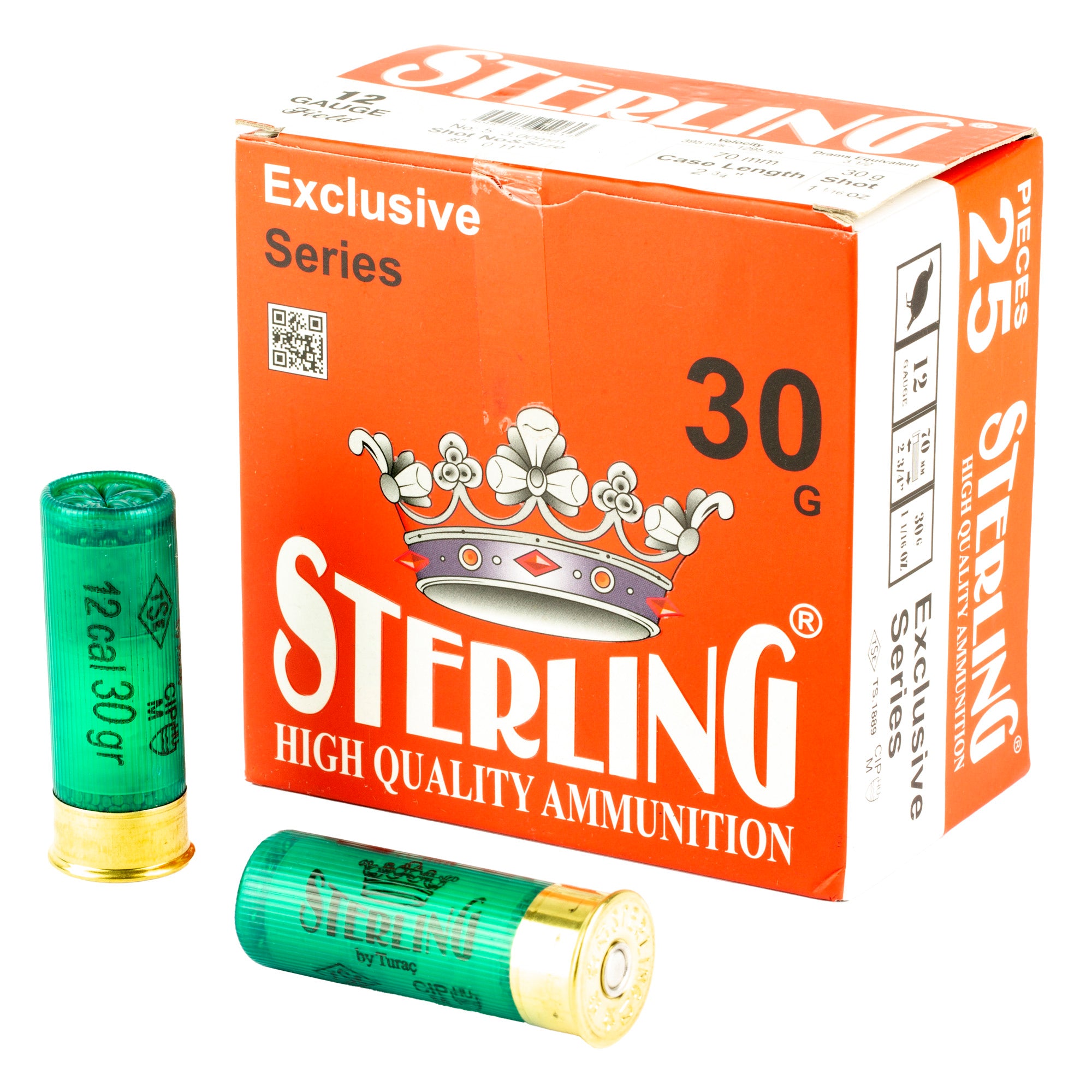 Sterling Exclusive Series 12 Gauge #5 Shotgun Shells, 1 1/6 oz, 25 Rounds per Box