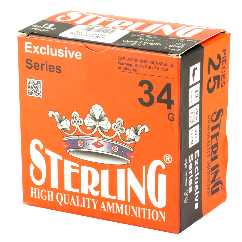 Sterling Exclusive Series 12 Gauge #5 Shot Shells – 1 3/16 oz, 25/Box