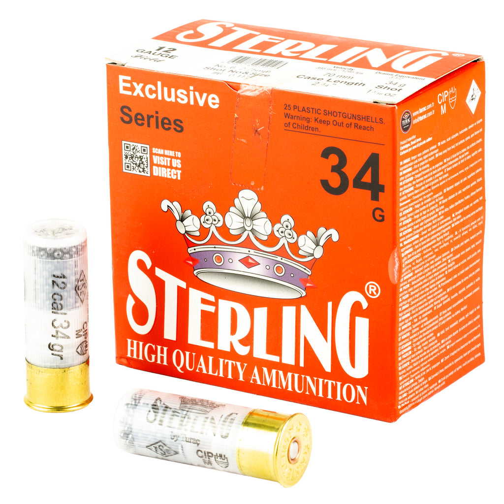 Sterling Exclusive Series 12 Gauge #6 Shot Shells – 25 Round Box