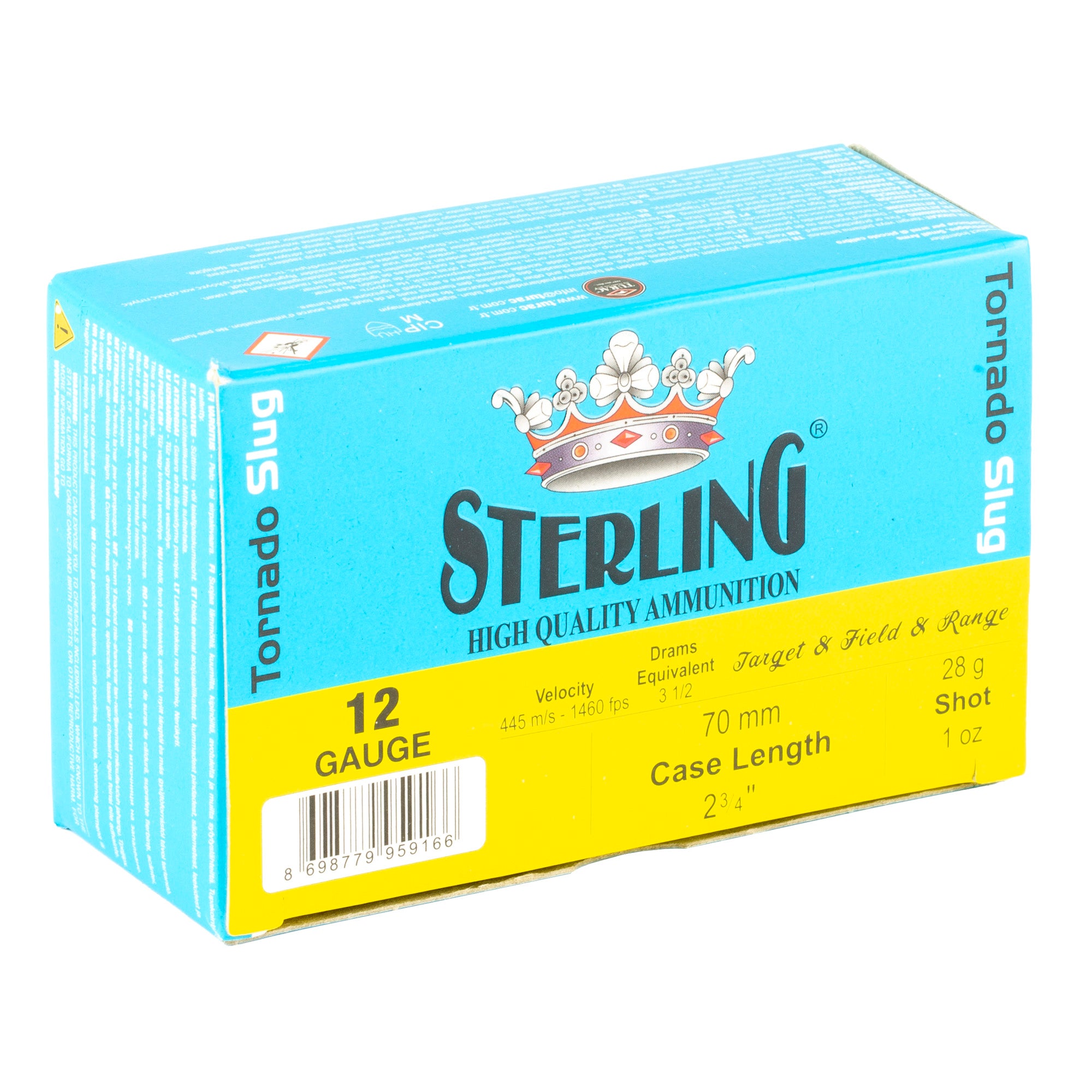 Sterling Big Game Series 12 Gauge 2.75-Inch Tornado Slugs, 10 Rounds