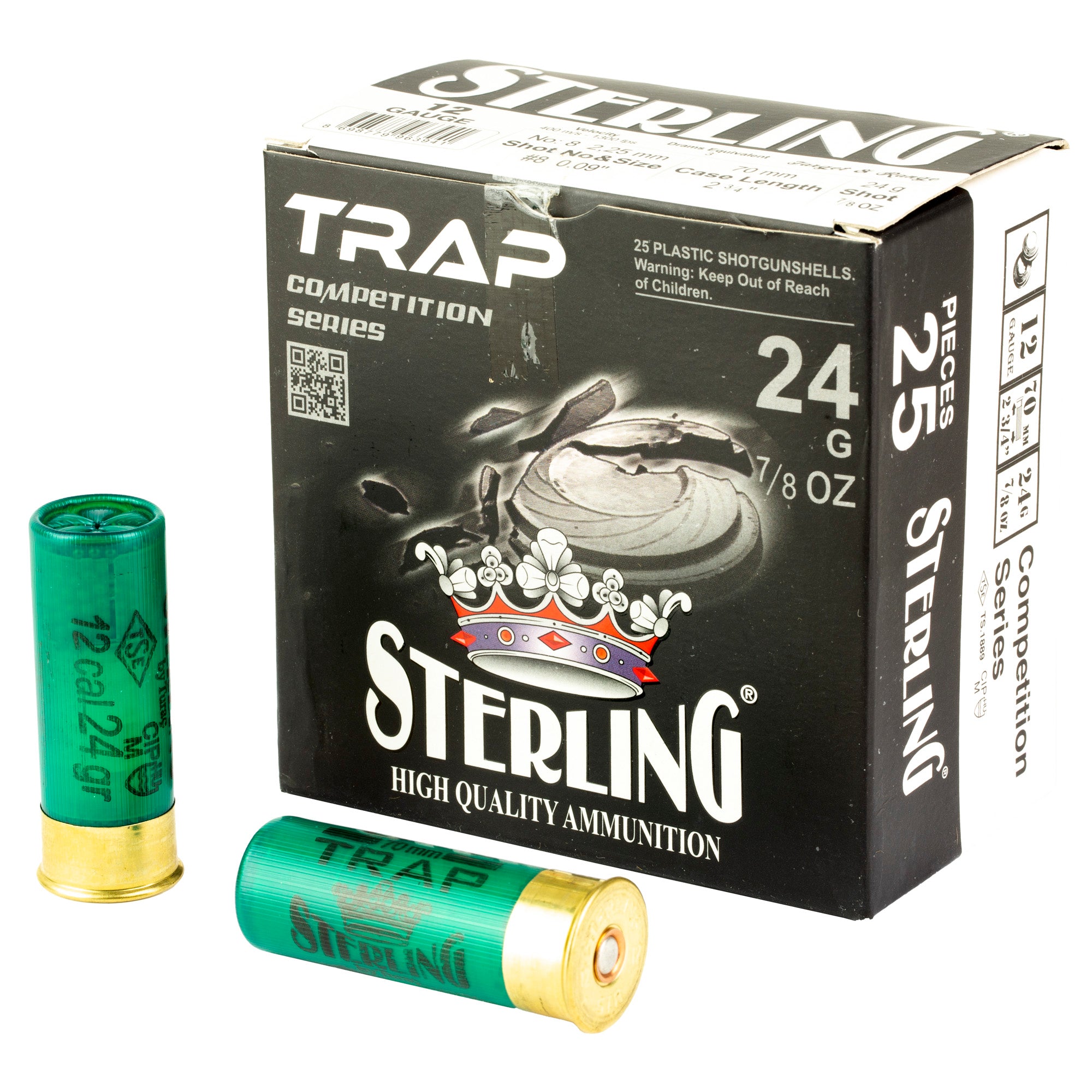 Sterling Competition Series 12 Gauge 2.75-Inch #8 Shot Shells - 7/8 oz, 25/Box
