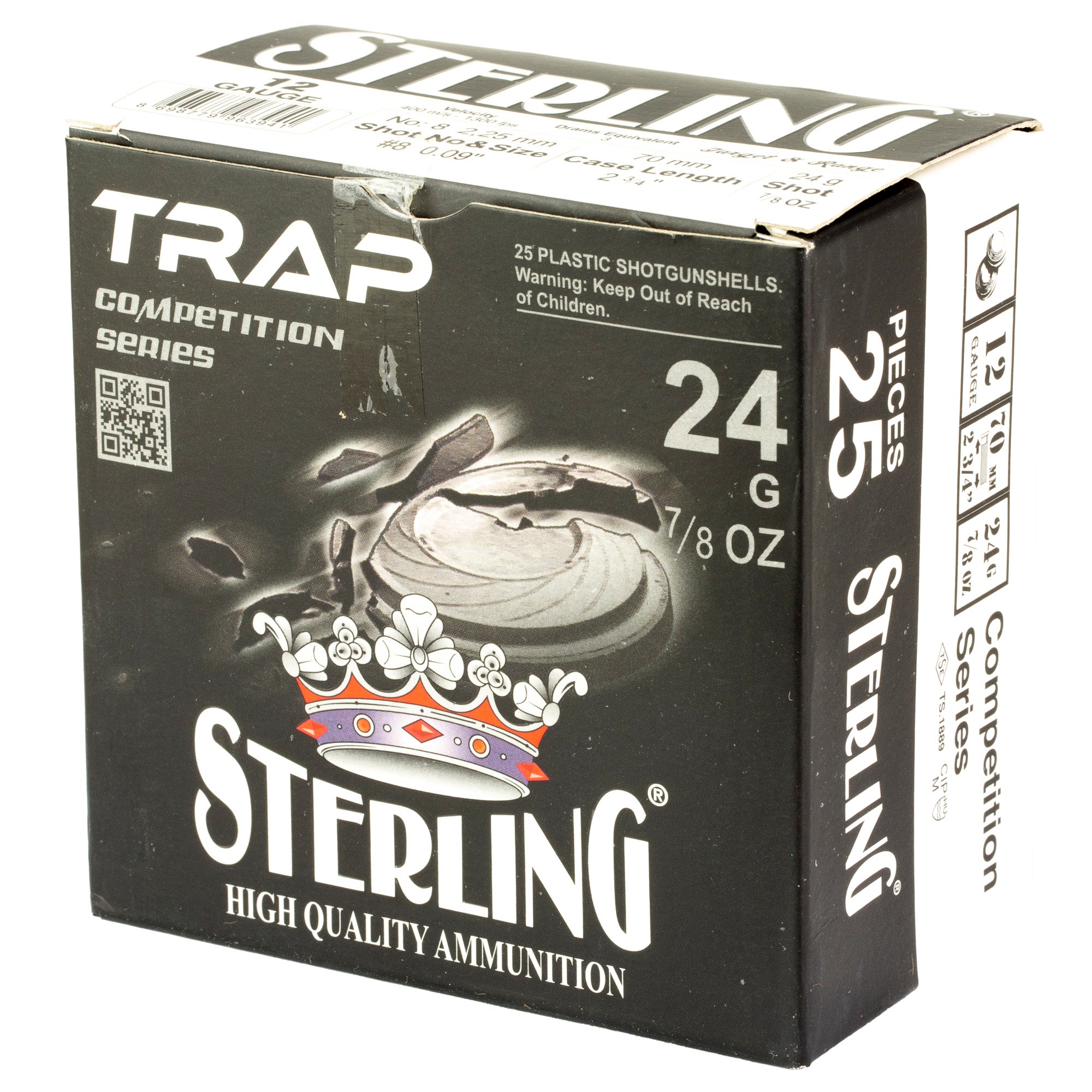 Sterling Competition Series 12 Gauge 2.75-Inch #8 Shot Shells - 7/8 oz, 25/Box