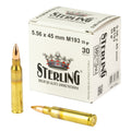 Sterling M193 5.56 NATO 55 Grain Full Metal Jacket Ammo - 30 Rounds per Box, 1500 Rounds per Case