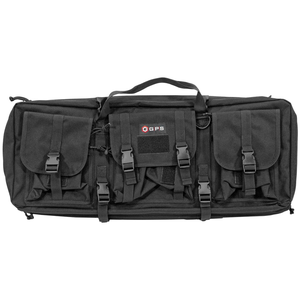 GPS Tactical Double Rifle Case 28 in Black - Durable 600 Denier Polyester Storage Solution