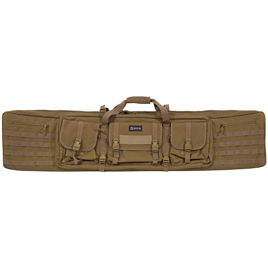GPS Tactical Double Rifle Case 55 FDE – Flat Dark Earth, 600 Denier Polyester
