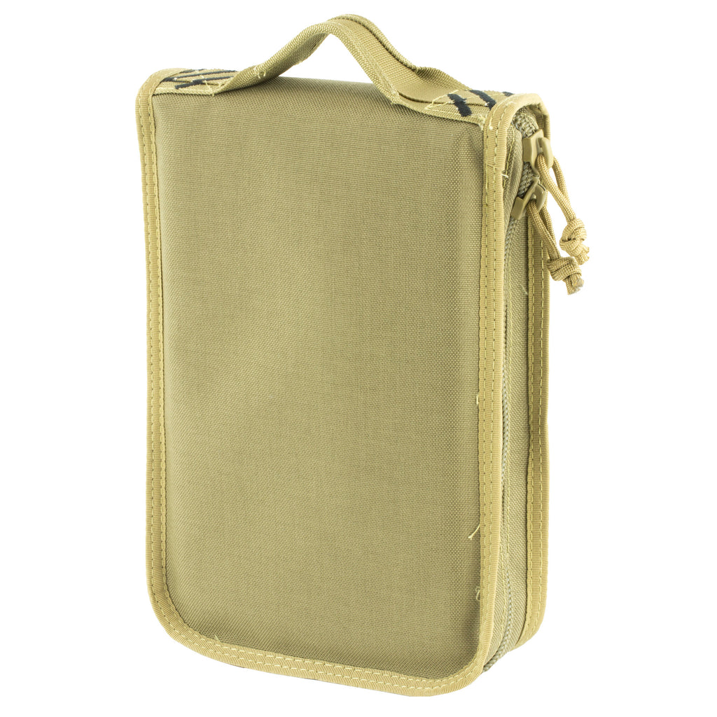 GPS Tactical Pistol Case Tan with 4 Magazine Pockets and Heavy-Duty Nylon Construction