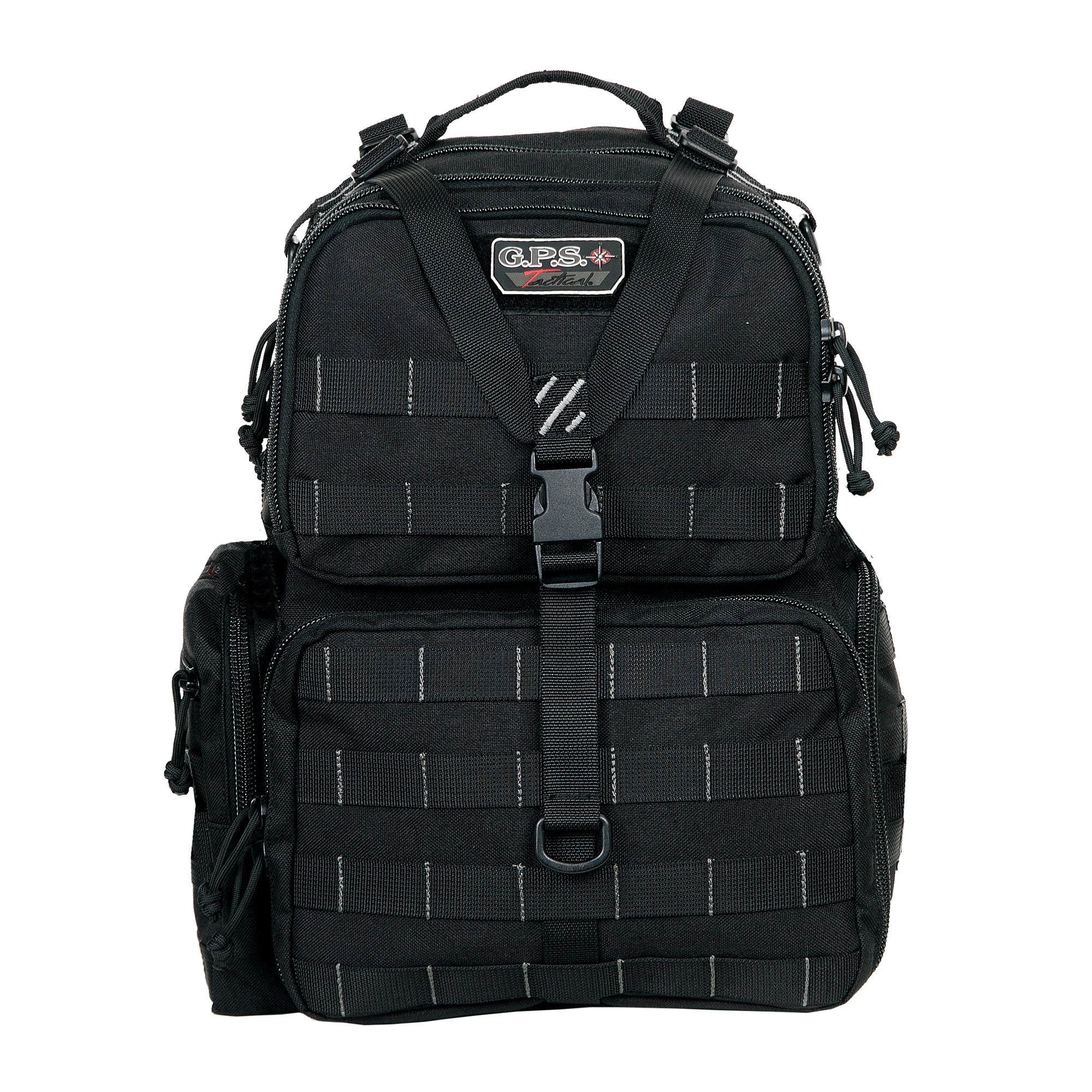 GPS Tactical Range Backpack Black with Internal Gun and Magazine Storage - Model T1612BPB