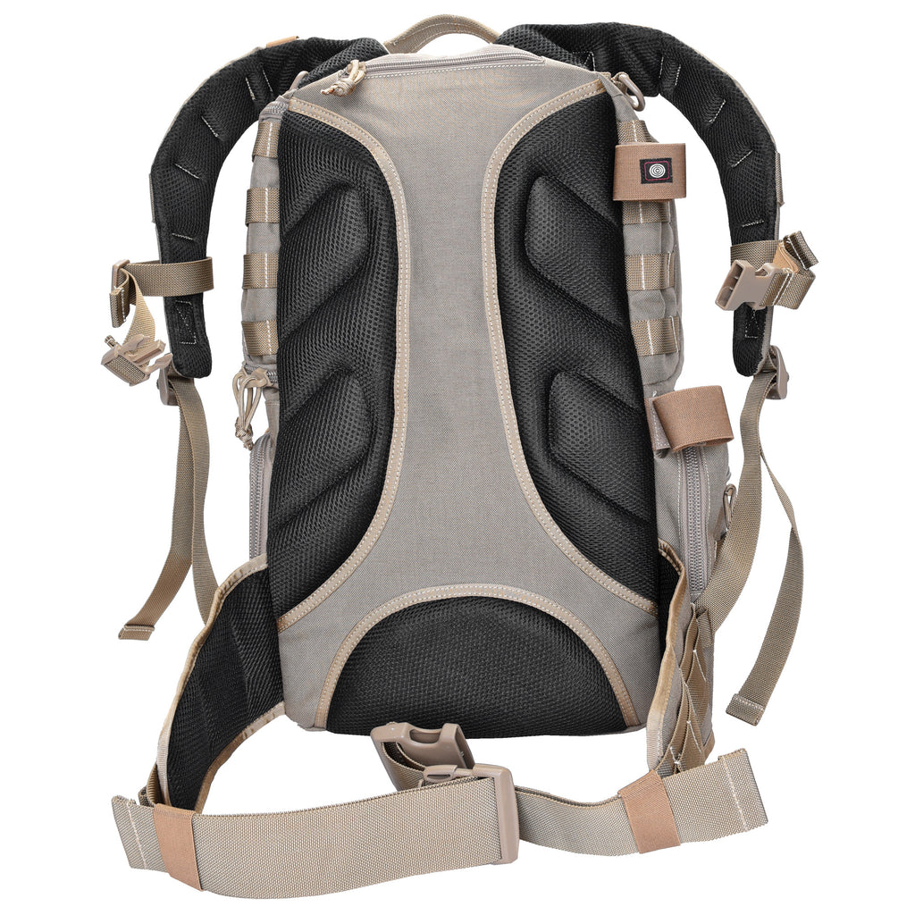 GPS Tactical Range Backpack Tall Tan with Heavy-Duty Nylon and Teflon Coating