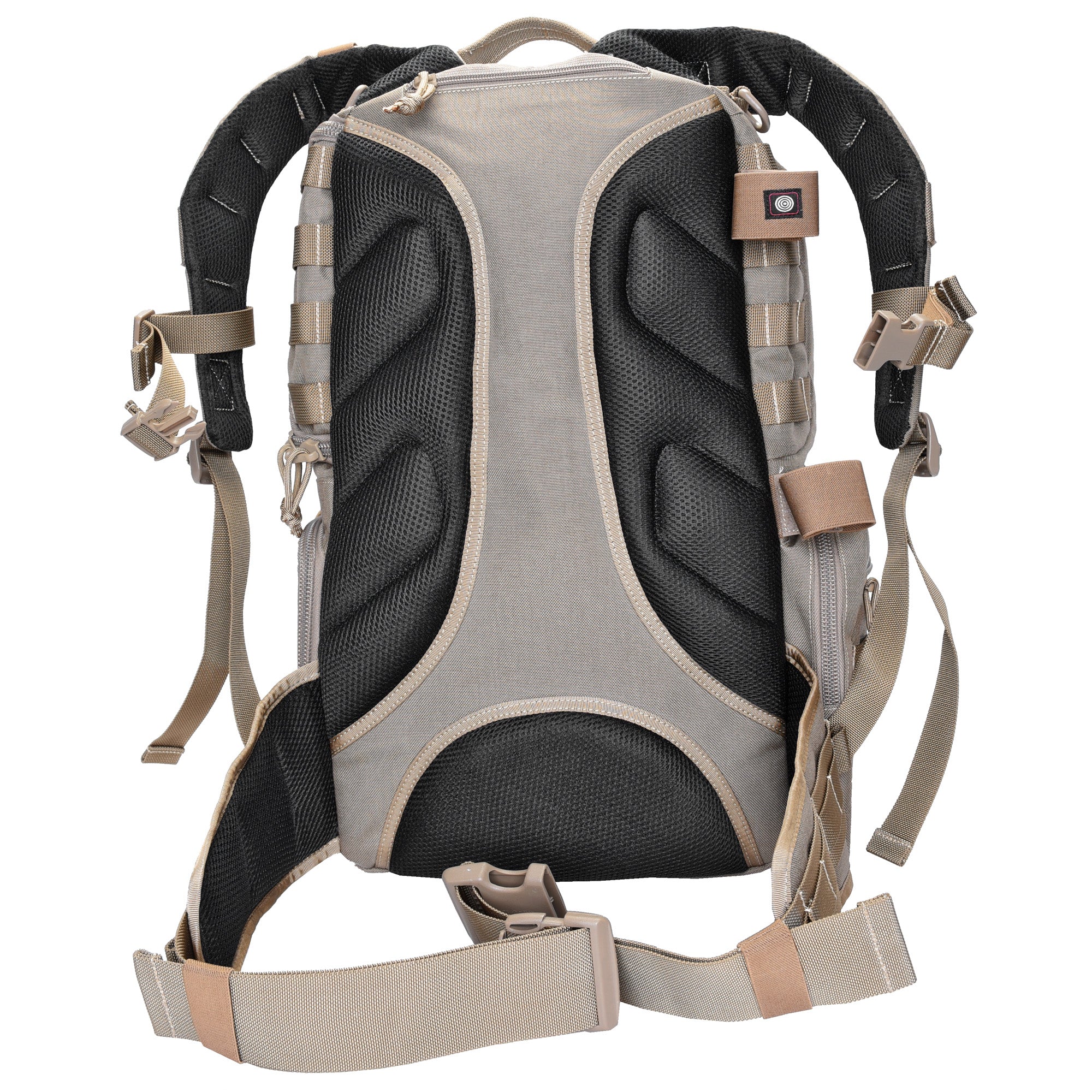 GPS Tactical Range Backpack Tall Tan with Heavy-Duty Nylon and Teflon Coating