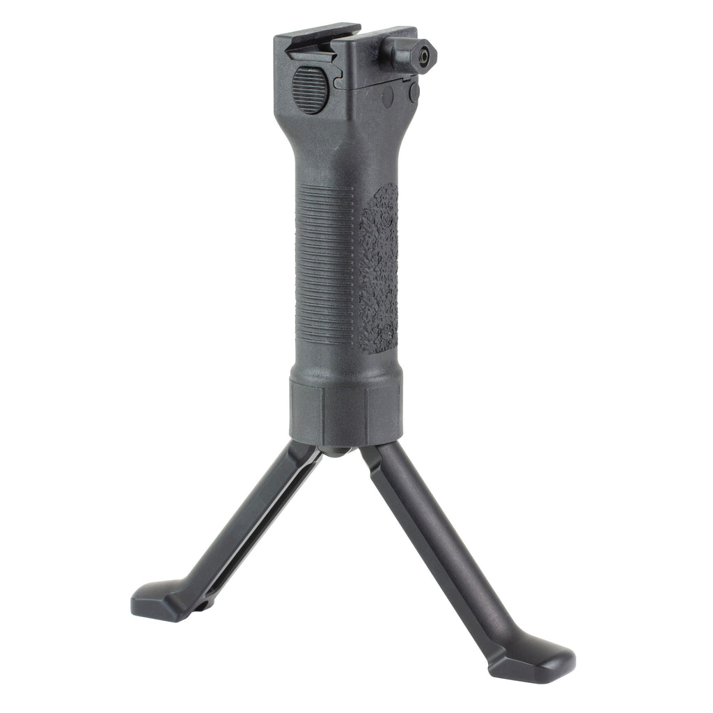Grip Pod GPS V2 Aluminum Bipod in Black - Enhanced Ergonomic Design