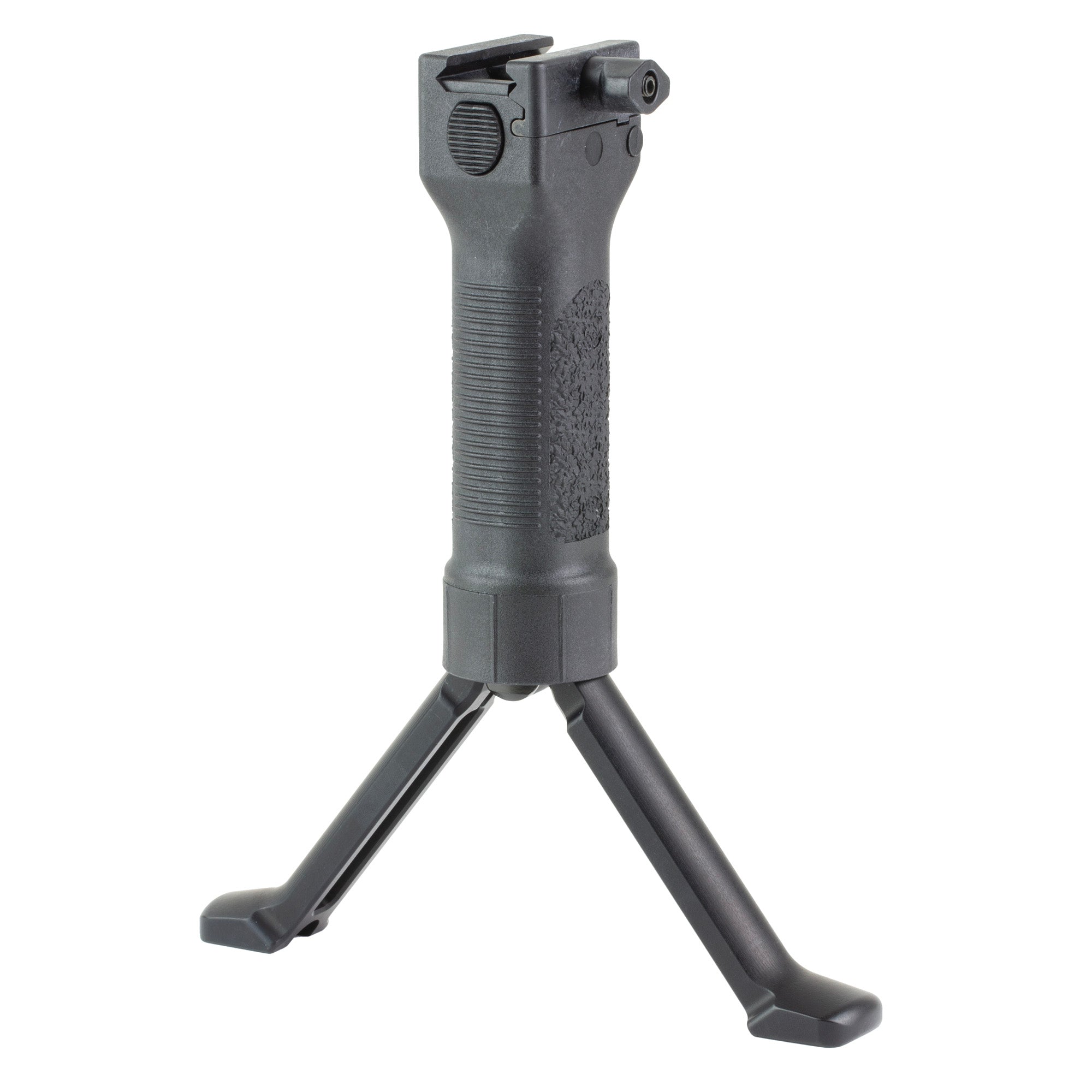 Grip Pod GPS V2 Aluminum Bipod in Black - Enhanced Ergonomic Design