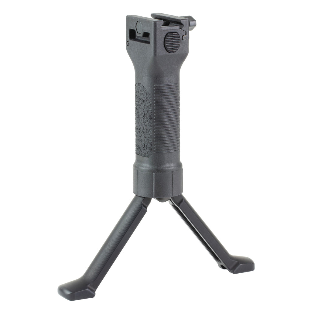 Grip Pod GPS V2 Aluminum Bipod in Black - Enhanced Ergonomic Design