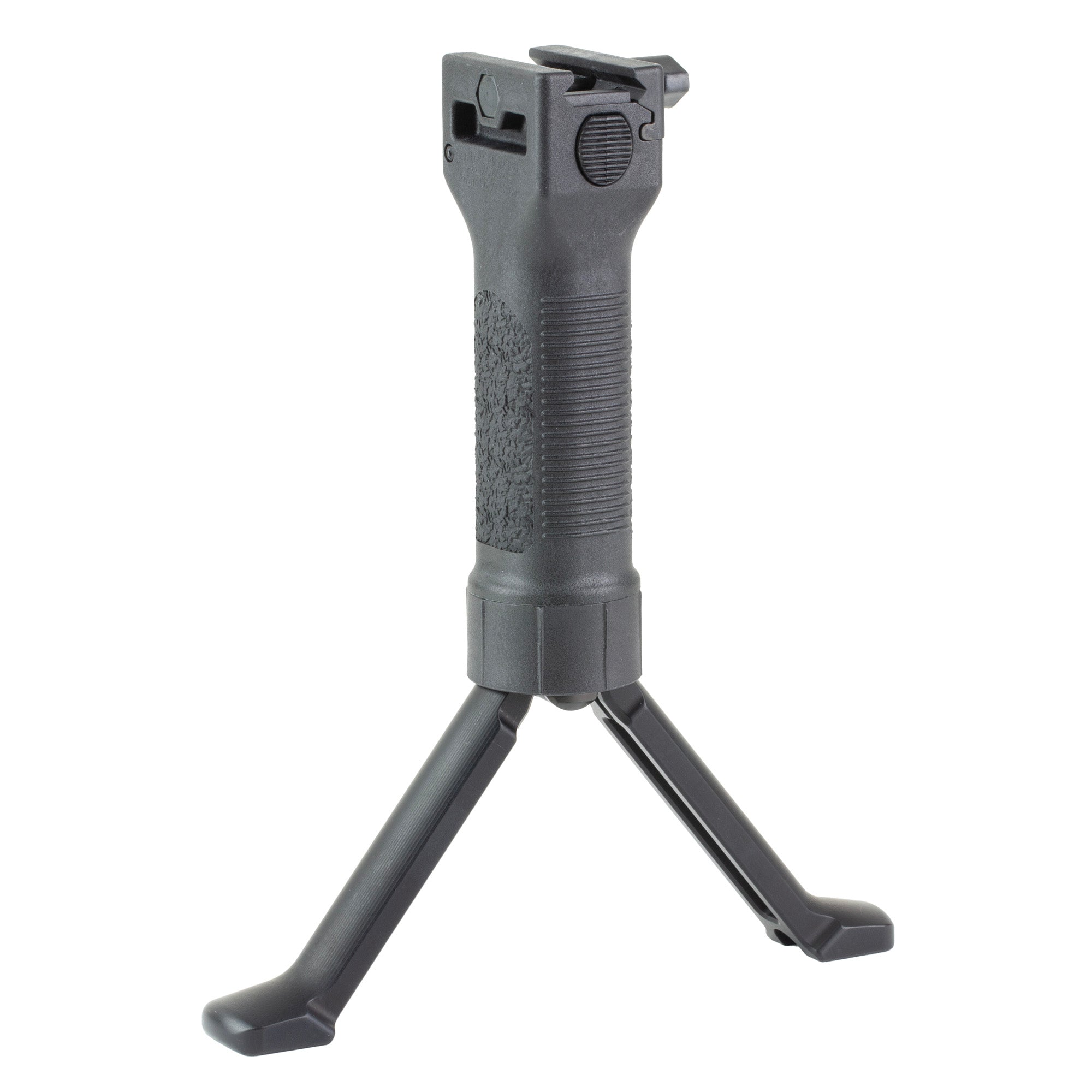 Grip Pod GPS V2 Aluminum Bipod in Black - Enhanced Ergonomic Design
